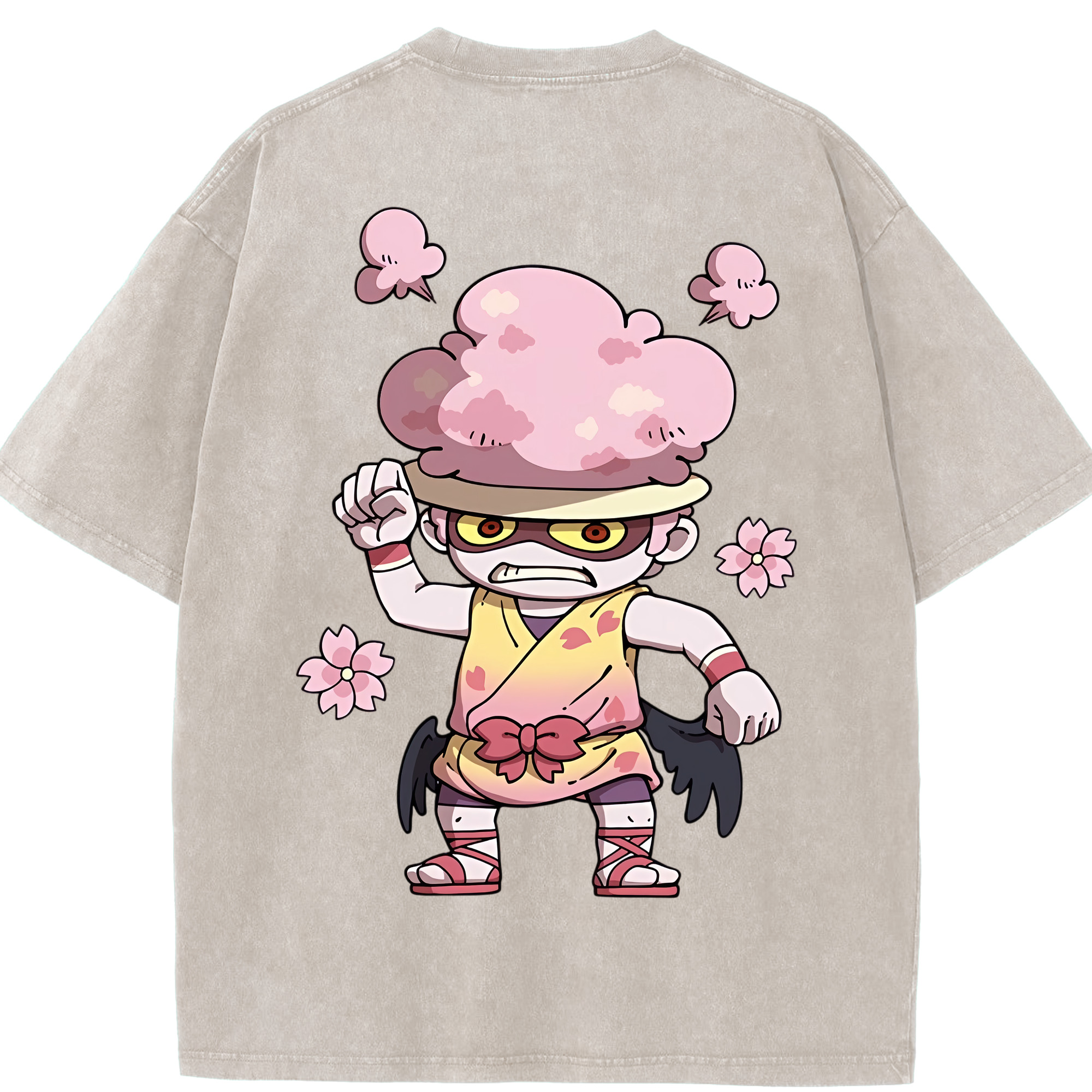（画像用） 妖怪ウォッチ Yo-kai Watch 綿100% ヴィンテージ風 半袖Tシャツ（背面プリント）