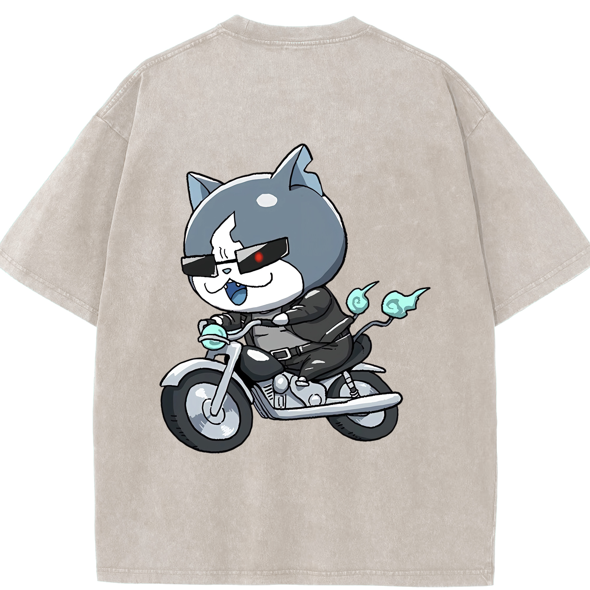 （画像用） 妖怪ウォッチ Yo-kai Watch 綿100% ヴィンテージ風 半袖Tシャツ（背面プリント）