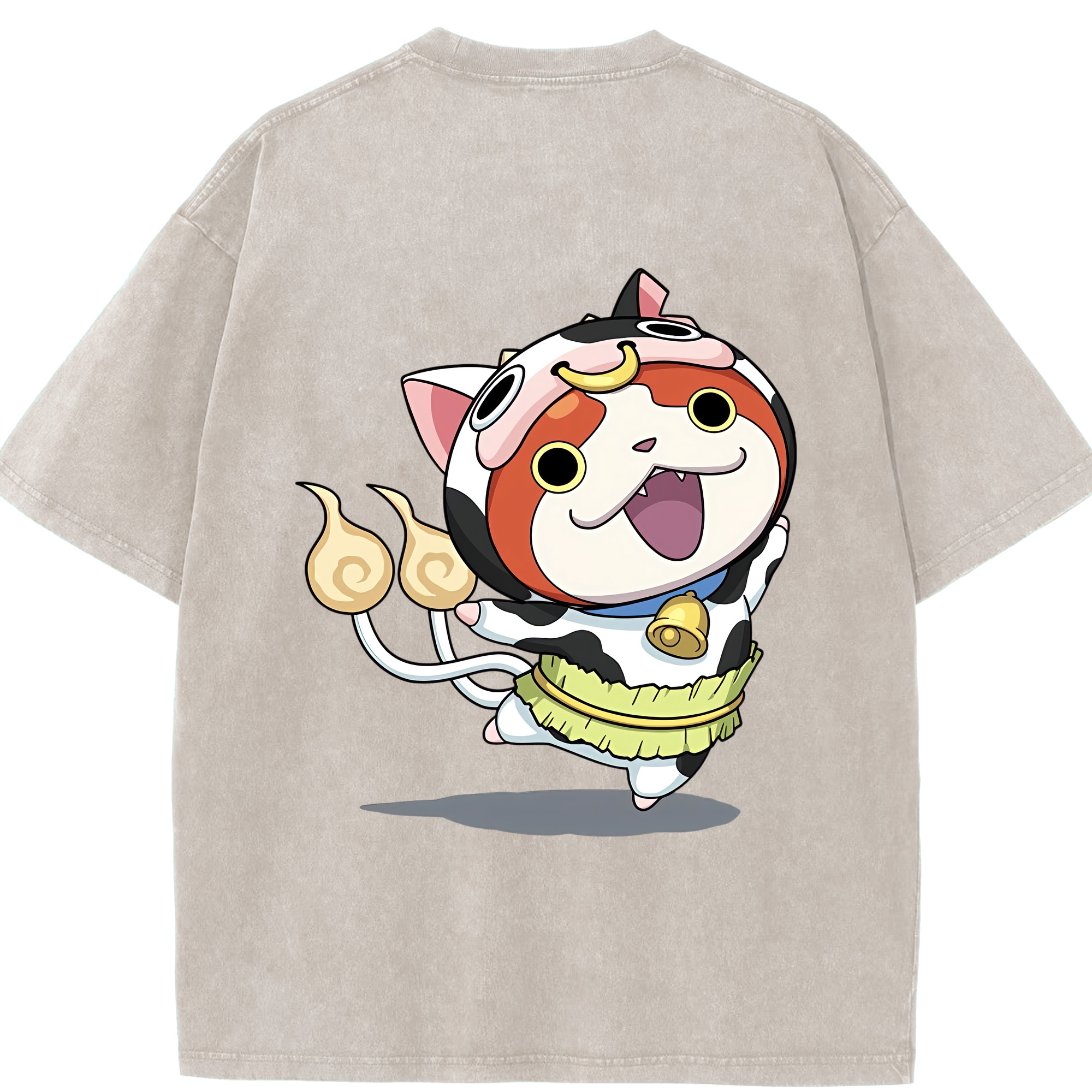 （画像用） 妖怪ウォッチ Yo-kai Watch 綿100% ヴィンテージ風 半袖Tシャツ（背面プリント）