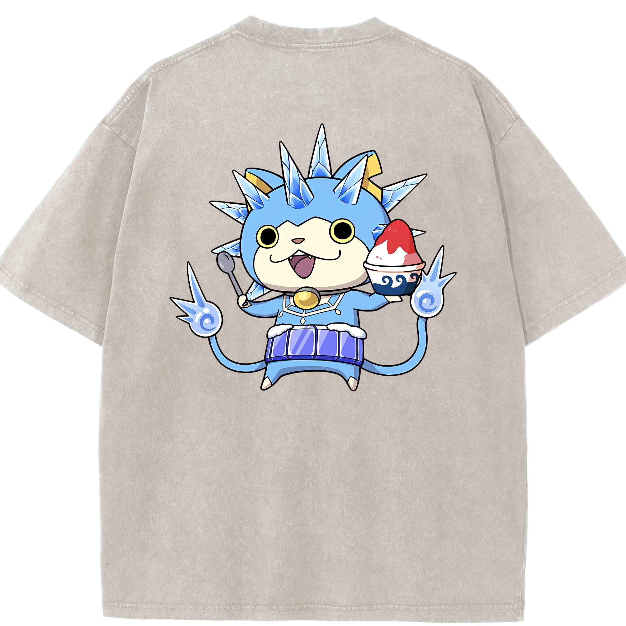 （画像用） 妖怪ウォッチ Yo-kai Watch 綿100% ヴィンテージ風 半袖Tシャツ（背面プリント）