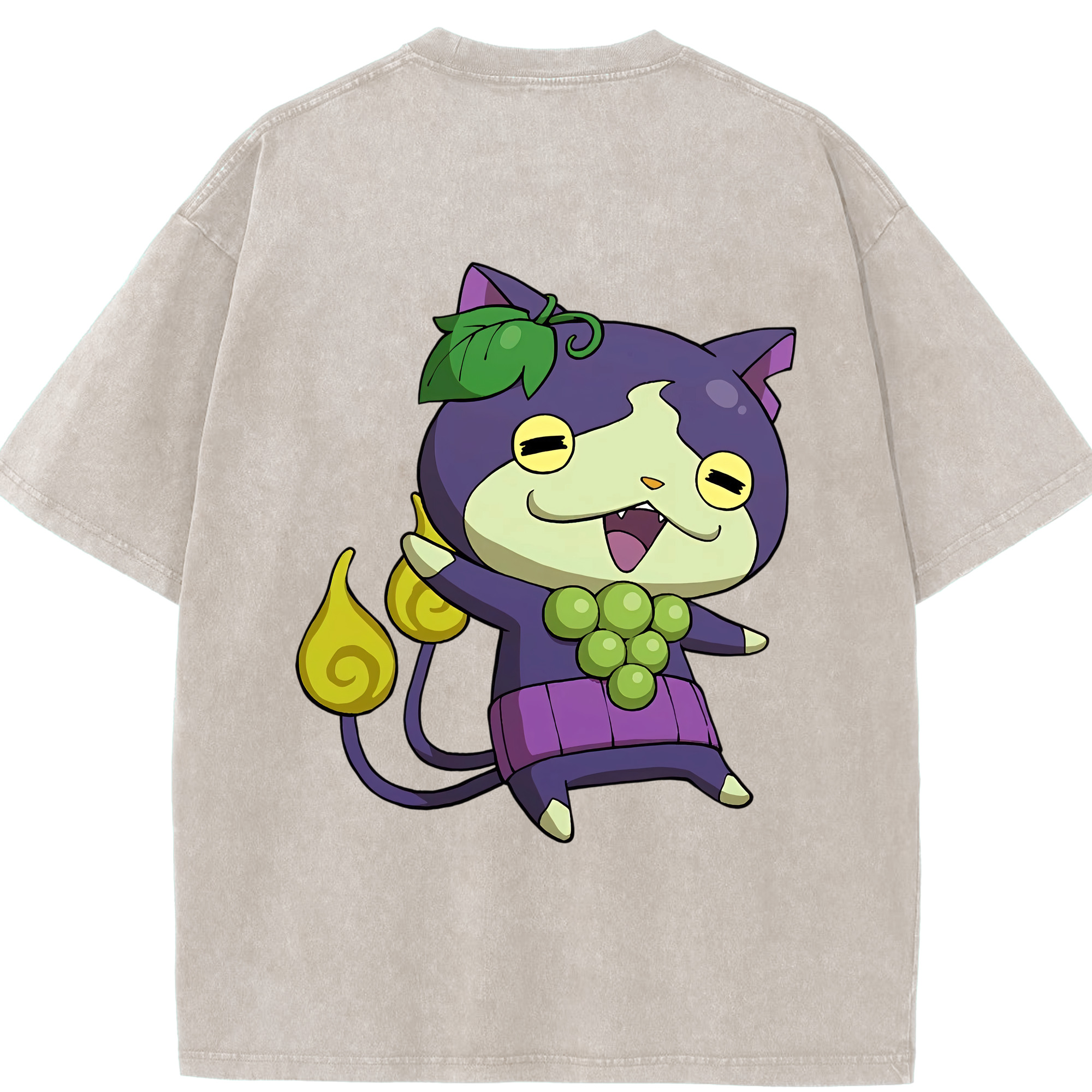 （画像用） 妖怪ウォッチ Yo-kai Watch 綿100% ヴィンテージ風 半袖Tシャツ（背面プリント）