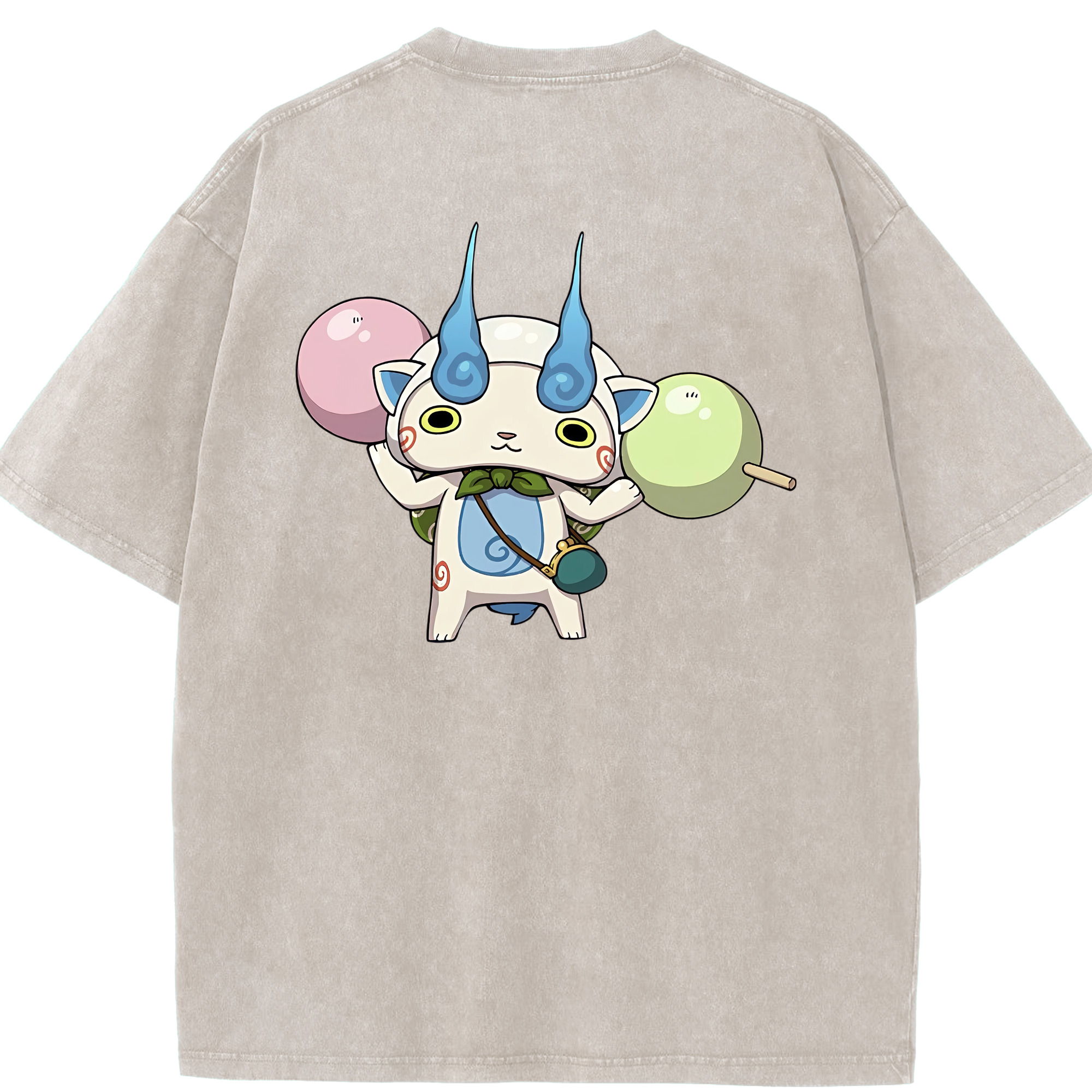 （画像用） 妖怪ウォッチ Yo-kai Watch 綿100% ヴィンテージ風 半袖Tシャツ（背面プリント）