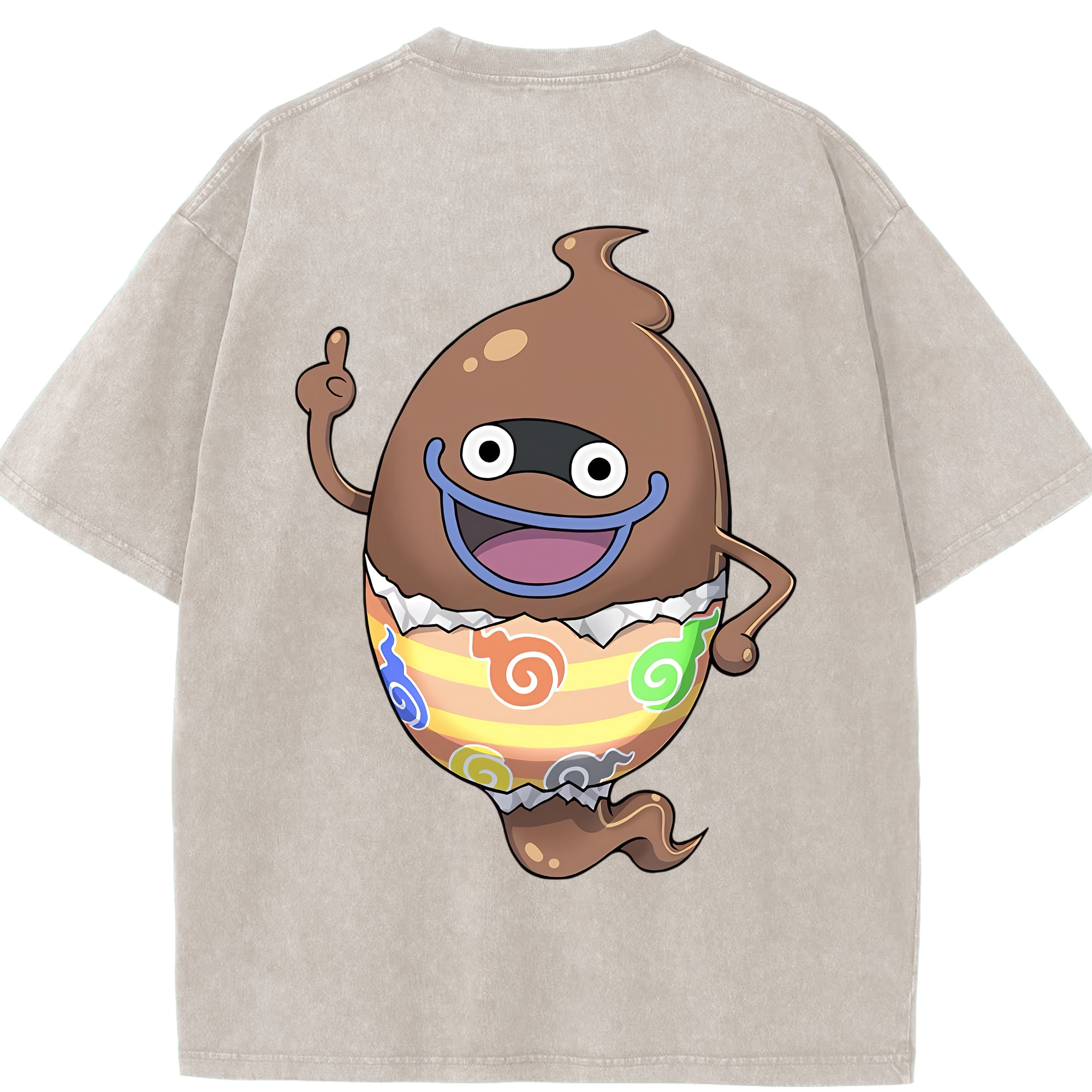 （画像用） 妖怪ウォッチ Yo-kai Watch 綿100% ヴィンテージ風 半袖Tシャツ（背面プリント）