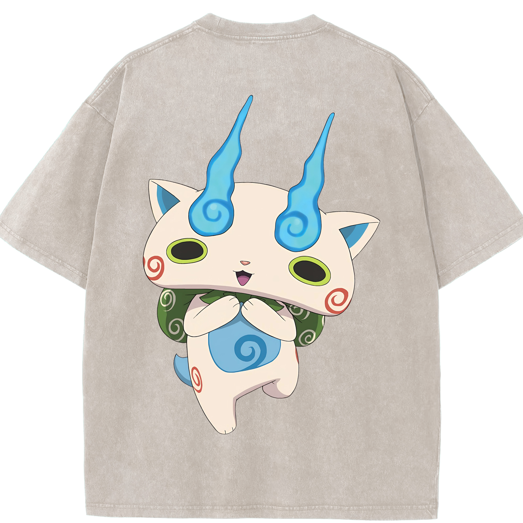 （画像用） 妖怪ウォッチ Yo-kai Watch 綿100% ヴィンテージ風 半袖Tシャツ（背面プリント）