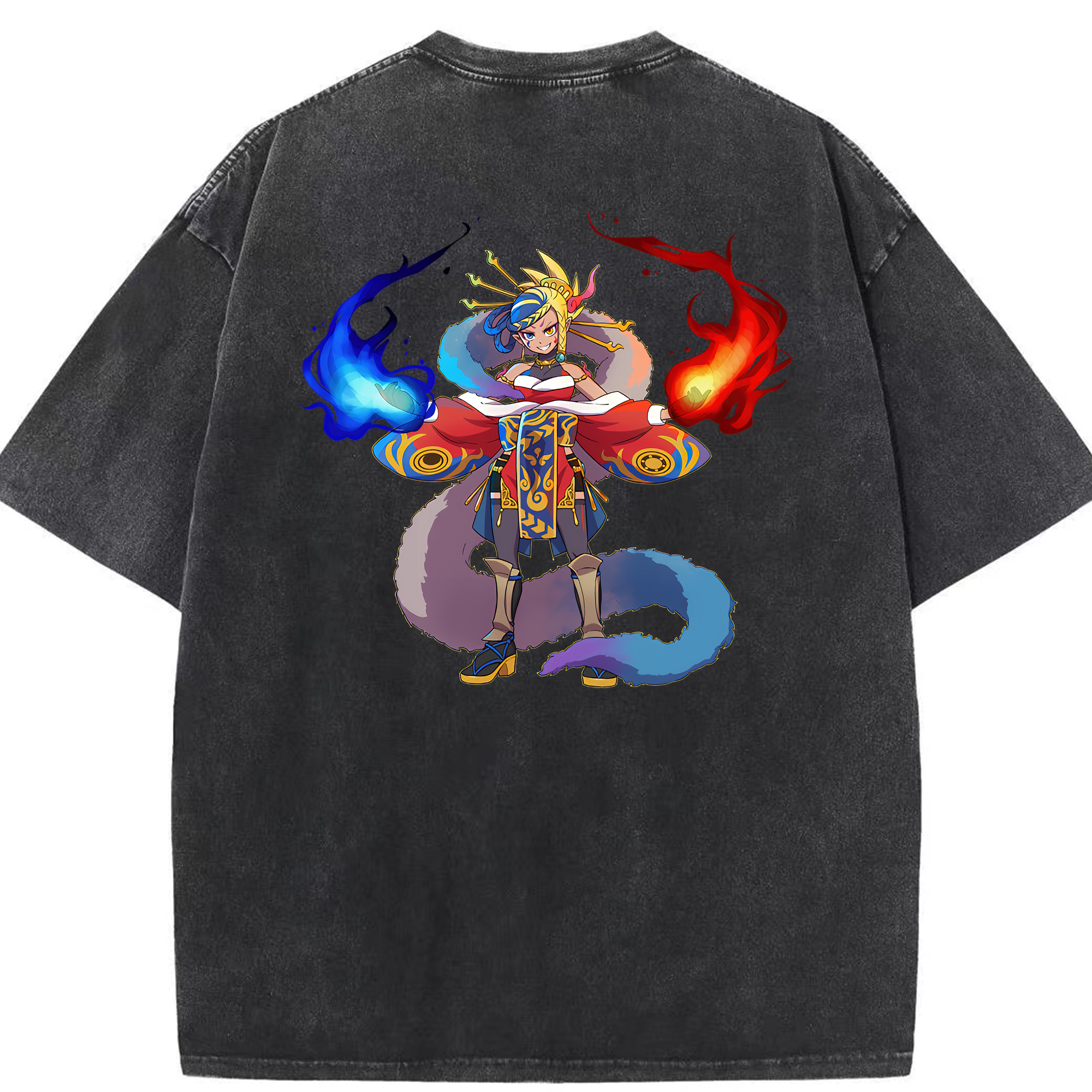 （画像用） 妖怪ウォッチ Yo-kai Watch 綿100% ヴィンテージ風 半袖Tシャツ（背面プリント）