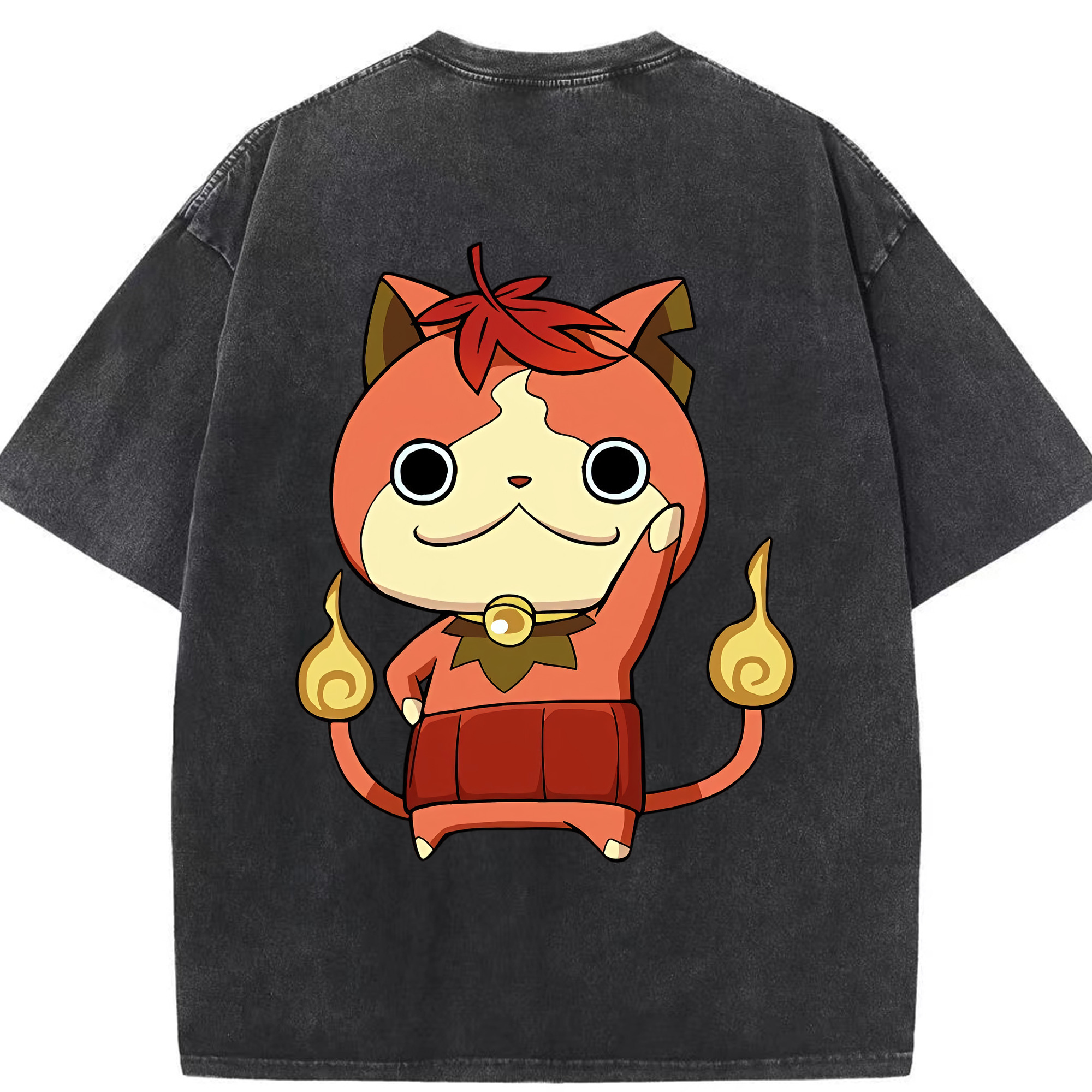 （画像用） 妖怪ウォッチ Yo-kai Watch 綿100% ヴィンテージ風 半袖Tシャツ（背面プリント）