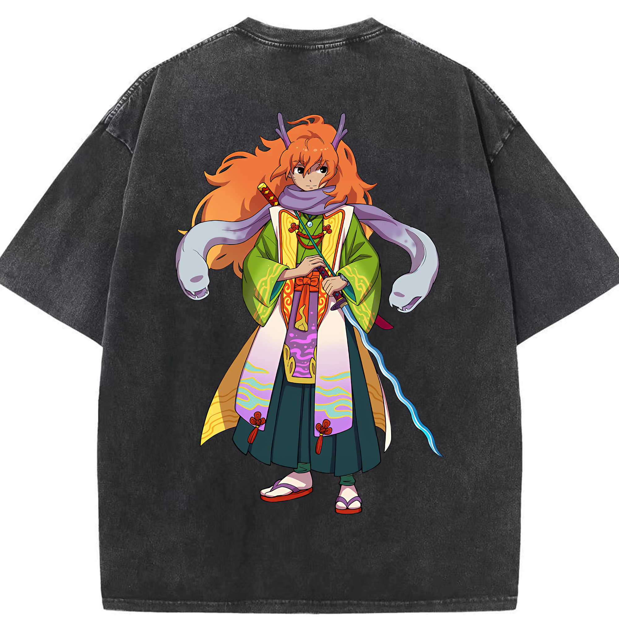 （画像用） 妖怪ウォッチ Yo-kai Watch 綿100% ヴィンテージ風 半袖Tシャツ（背面プリント）