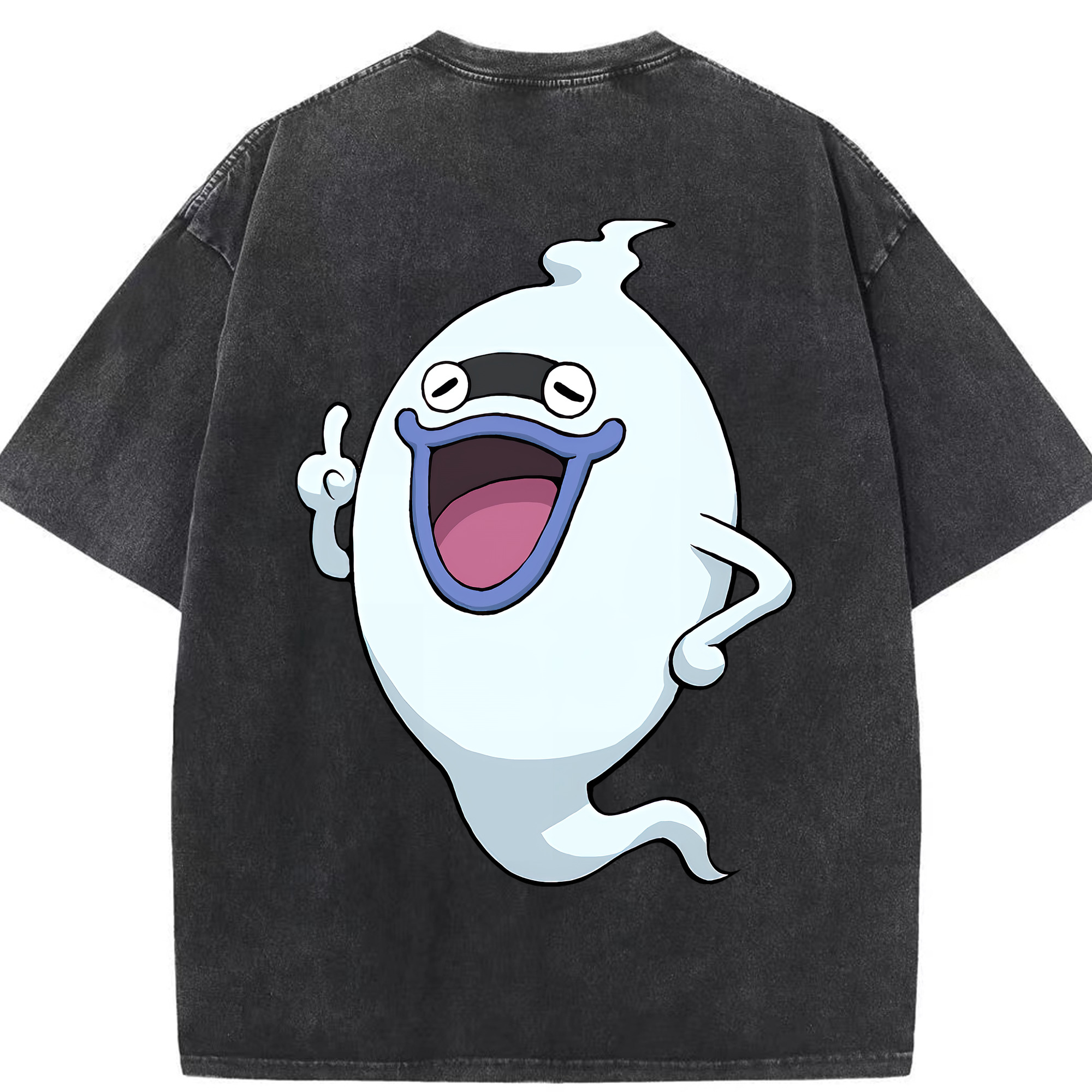（画像用） 妖怪ウォッチ Yo-kai Watch 綿100% ヴィンテージ風 半袖Tシャツ（背面プリント）
