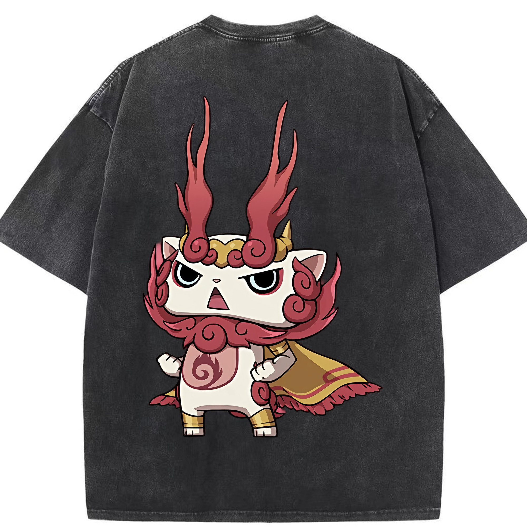 （画像用） 妖怪ウォッチ Yo-kai Watch 綿100% ヴィンテージ風 半袖Tシャツ（背面プリント）