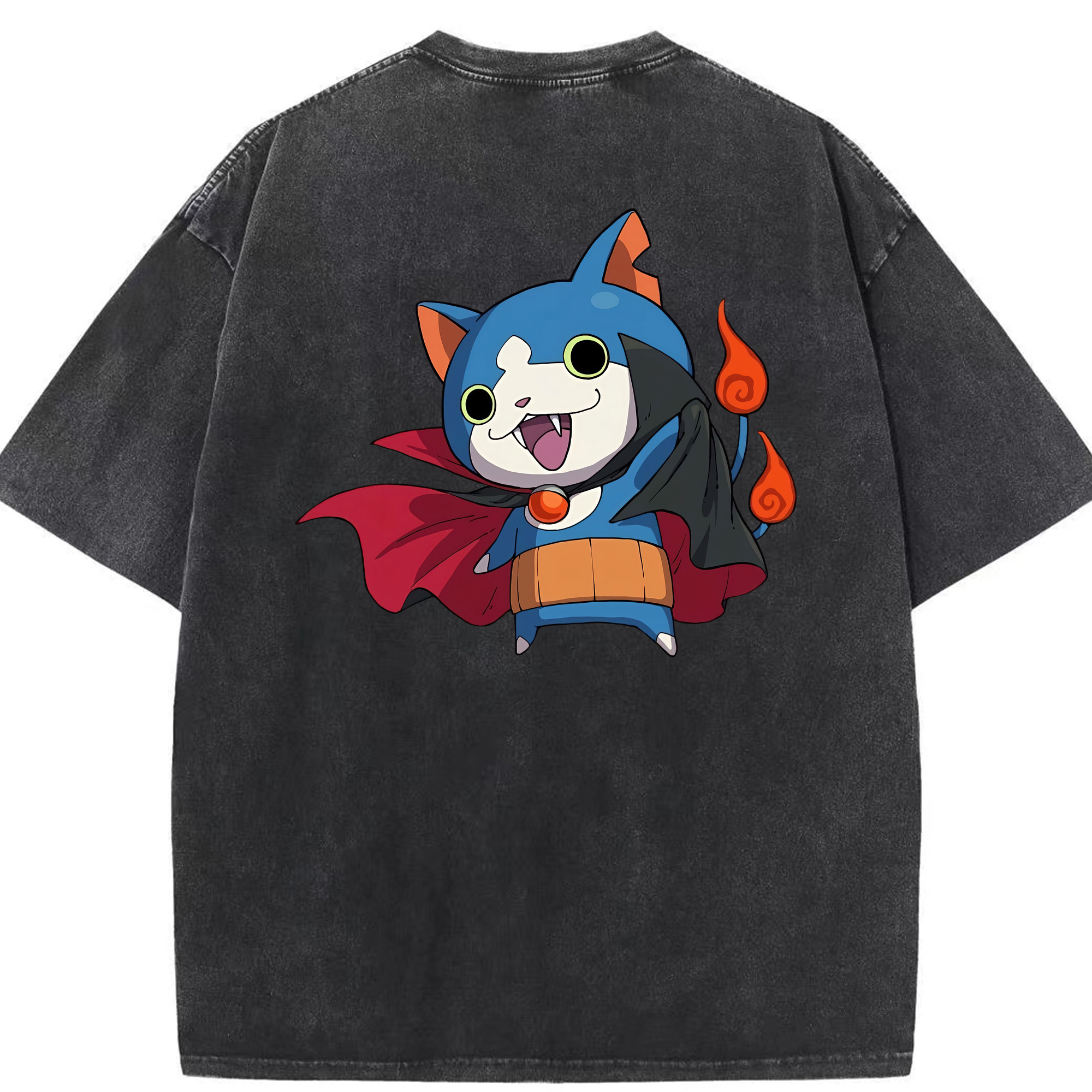 （画像用） 妖怪ウォッチ Yo-kai Watch 綿100% ヴィンテージ風 半袖Tシャツ（背面プリント）