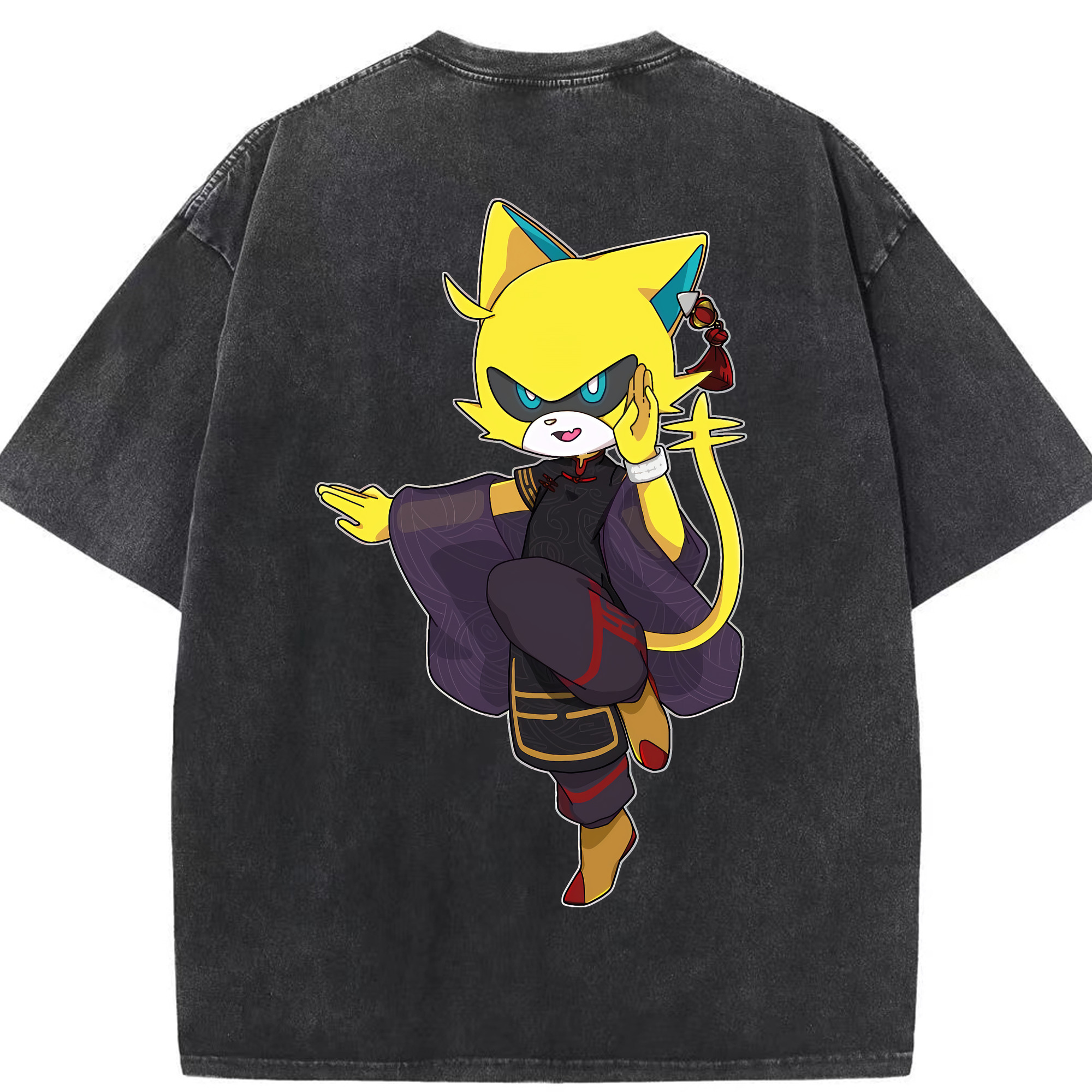 （画像用） 妖怪ウォッチ Yo-kai Watch 綿100% ヴィンテージ風 半袖Tシャツ（背面プリント）