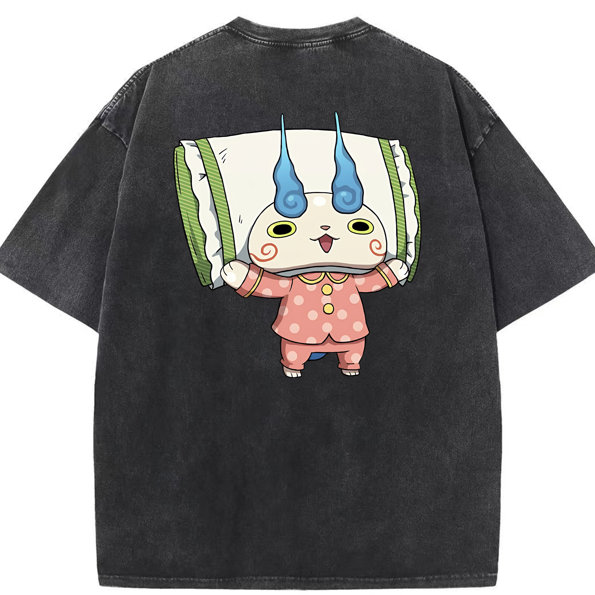 （画像用） 妖怪ウォッチ Yo-kai Watch 綿100% ヴィンテージ風 半袖Tシャツ（背面プリント）