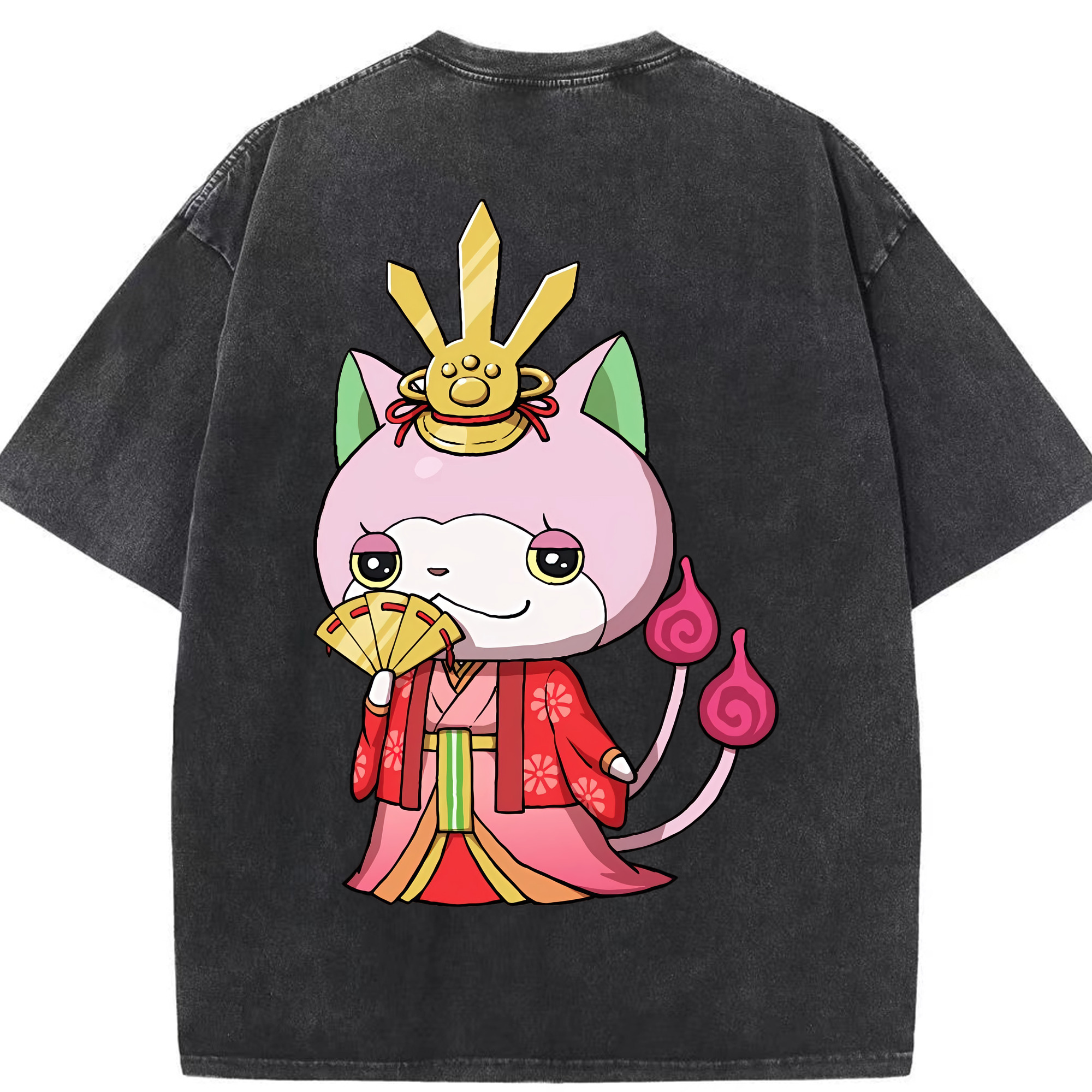 （画像用） 妖怪ウォッチ Yo-kai Watch 綿100% ヴィンテージ風 半袖Tシャツ（背面プリント）