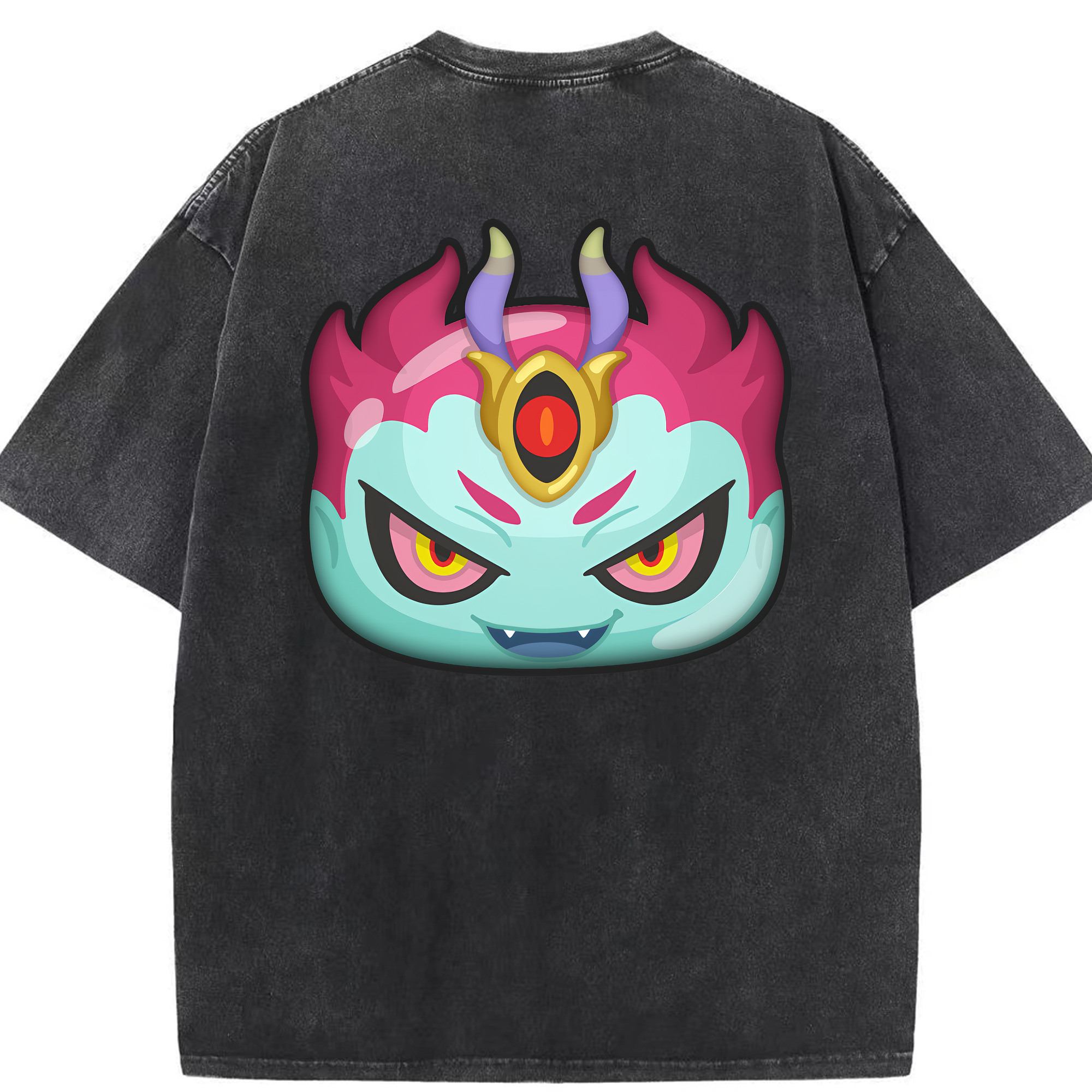 （画像用） 妖怪ウォッチ Yo-kai Watch 綿100% ヴィンテージ風 半袖Tシャツ（背面プリント）