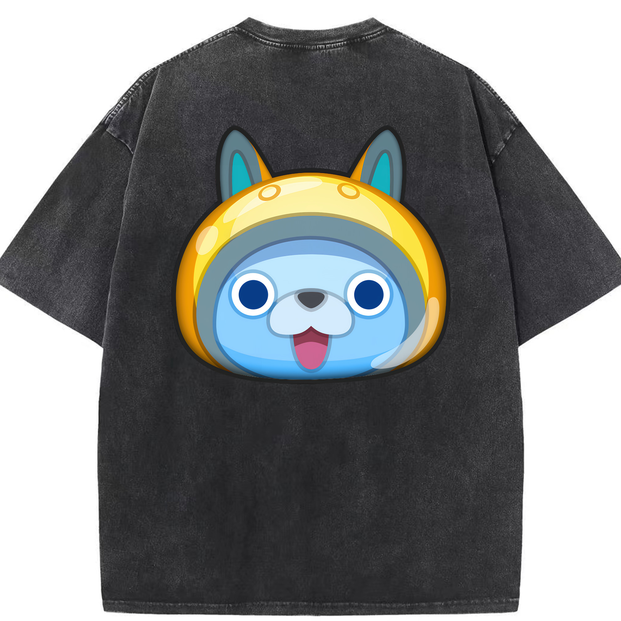 （画像用） 妖怪ウォッチ Yo-kai Watch 綿100% ヴィンテージ風 半袖Tシャツ（背面プリント）