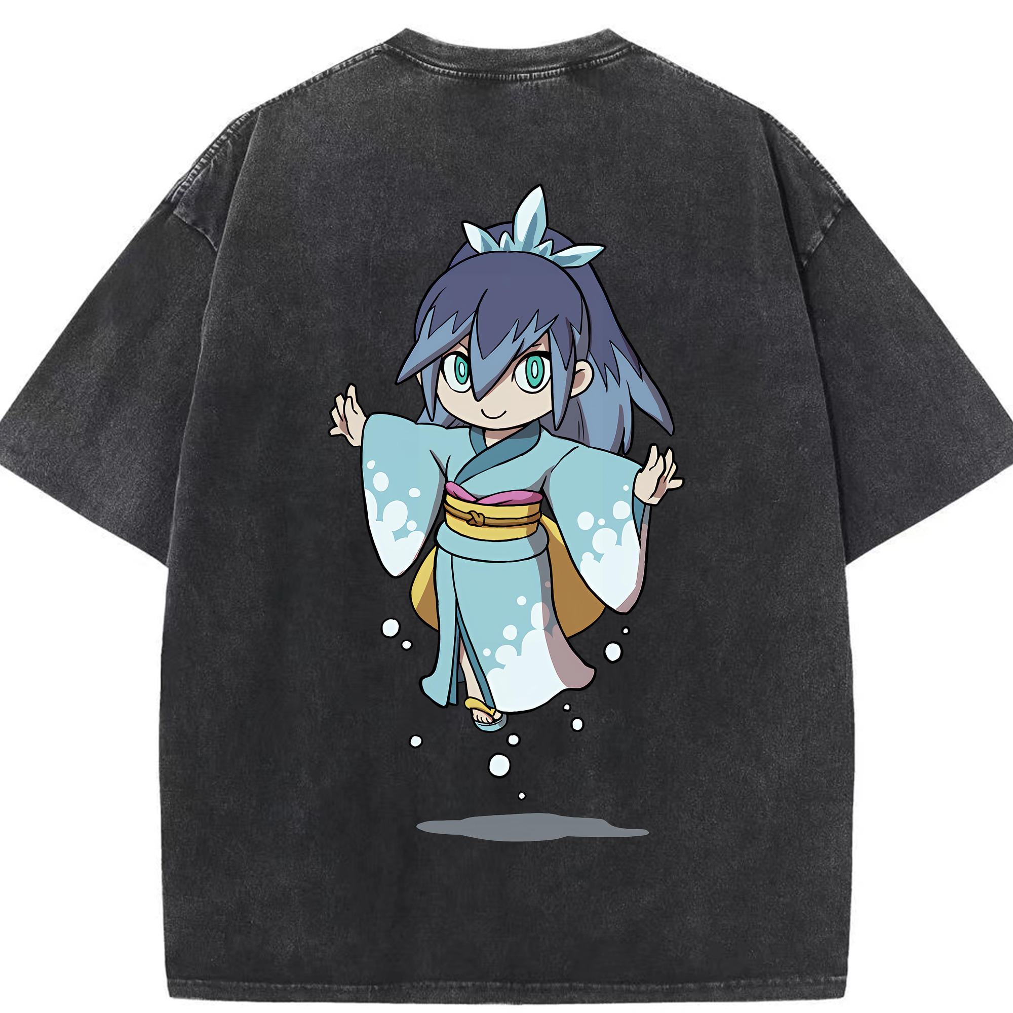 （画像用） 妖怪ウォッチ Yo-kai Watch 綿100% ヴィンテージ風 半袖Tシャツ（背面プリント）