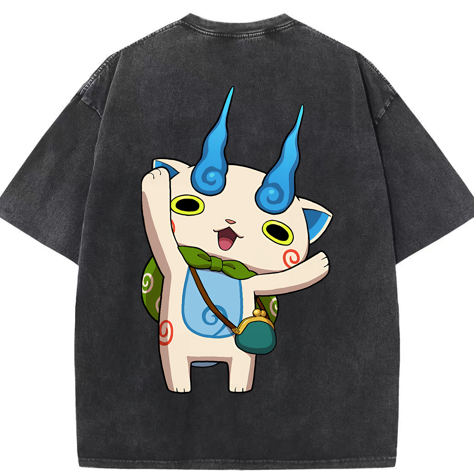 （画像用） 妖怪ウォッチ Yo-kai Watch 綿100% ヴィンテージ風 半袖Tシャツ（背面プリント）