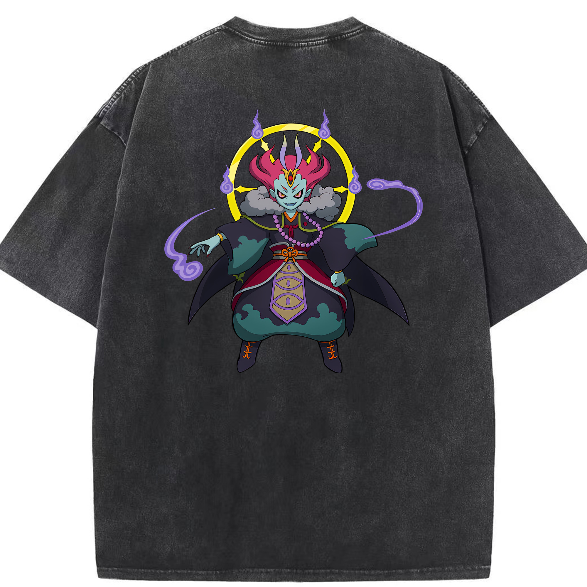 （画像用） 妖怪ウォッチ Yo-kai Watch 綿100% ヴィンテージ風 半袖Tシャツ（背面プリント）