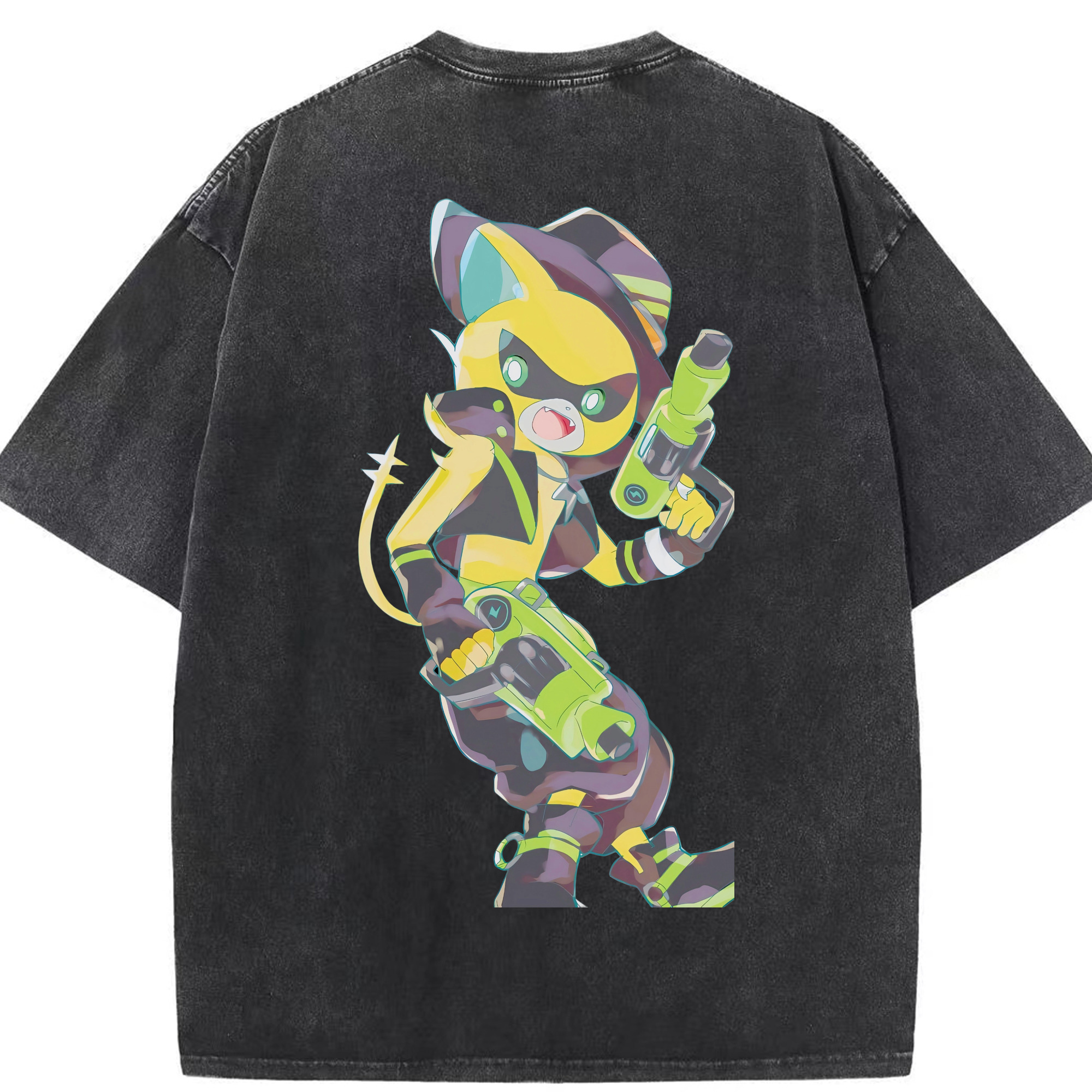 （画像用） 妖怪ウォッチ Yo-kai Watch 綿100% ヴィンテージ風 半袖Tシャツ（背面プリント）