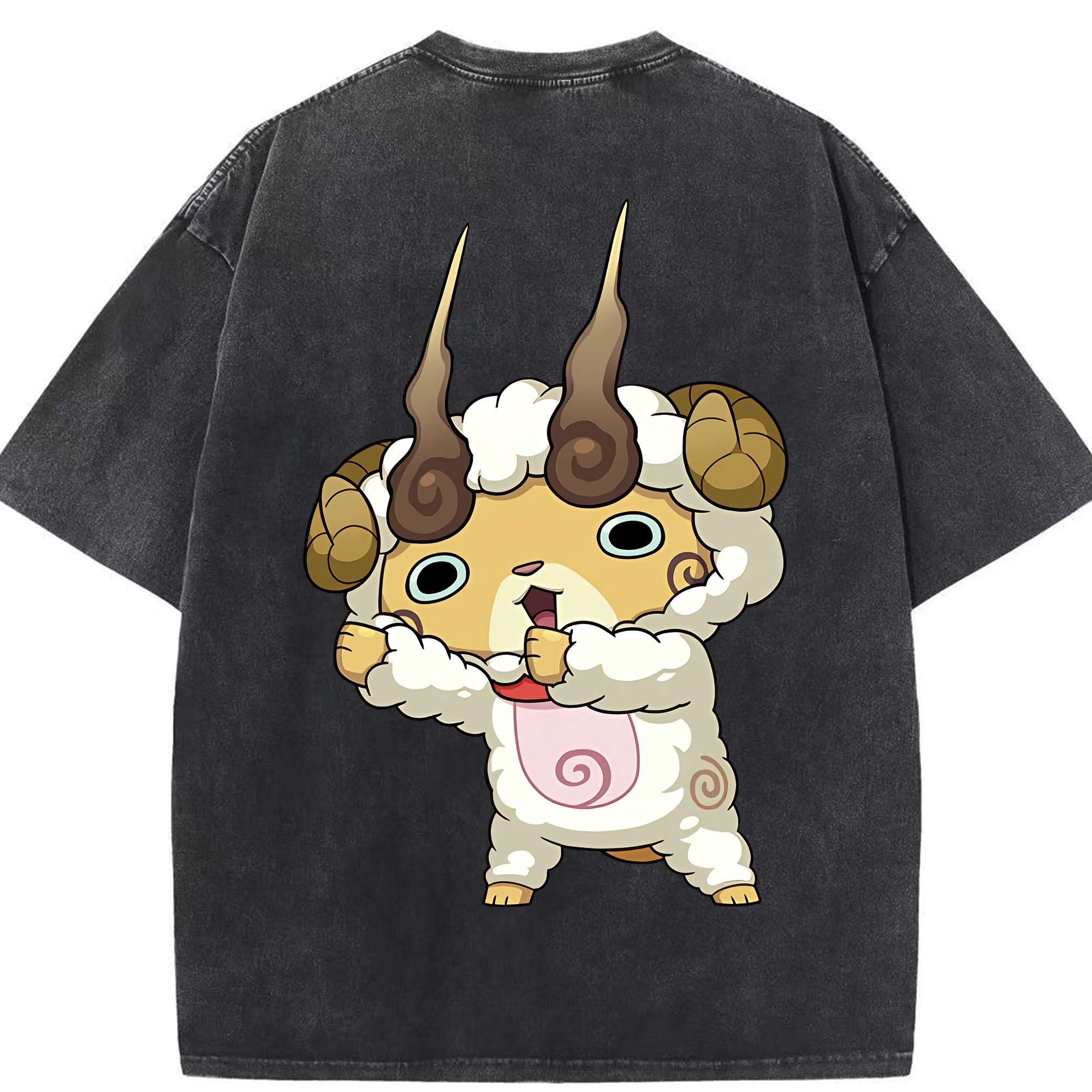 （画像用） 妖怪ウォッチ Yo-kai Watch 綿100% ヴィンテージ風 半袖Tシャツ（背面プリント）