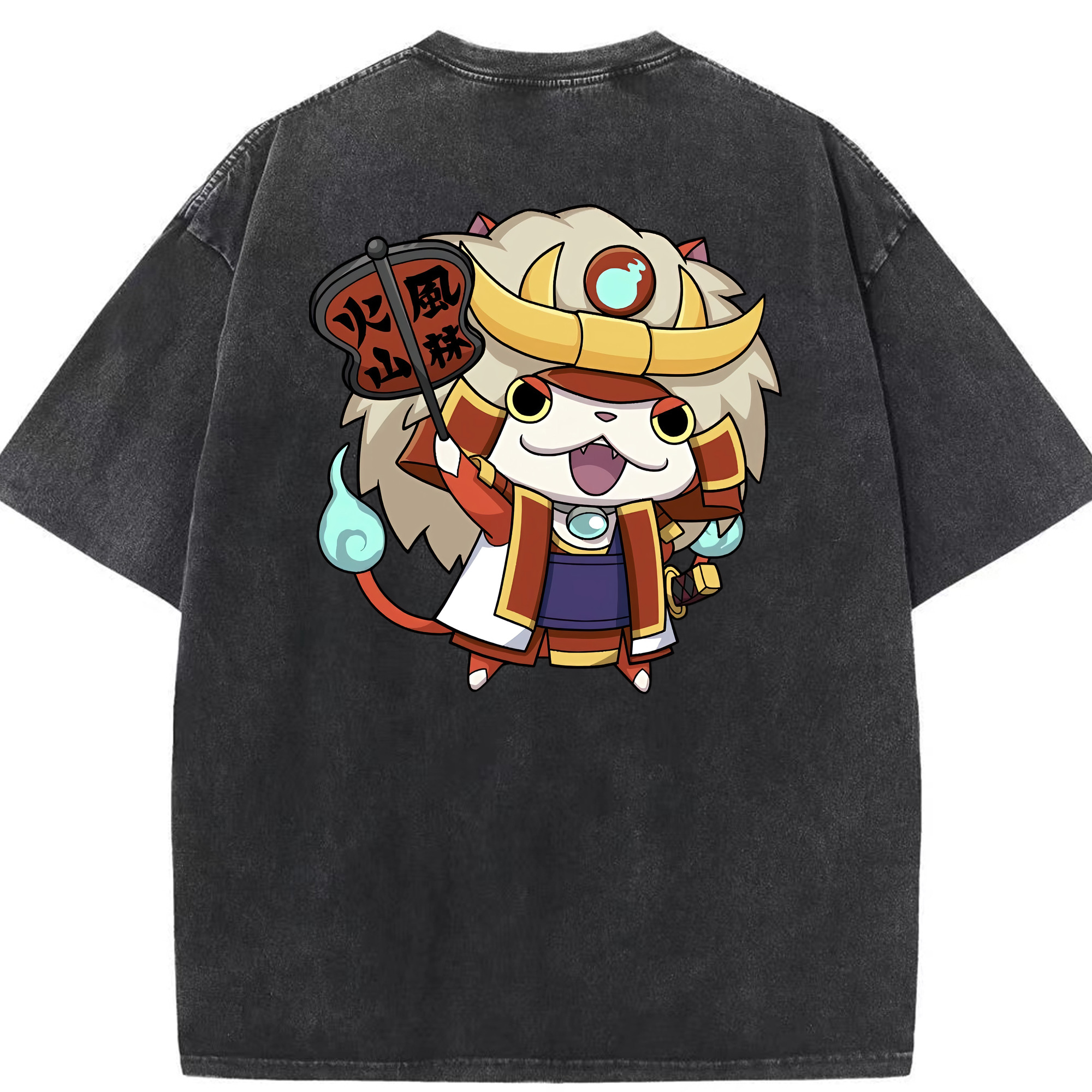 （画像用） 妖怪ウォッチ Yo-kai Watch 綿100% ヴィンテージ風 半袖Tシャツ（背面プリント）