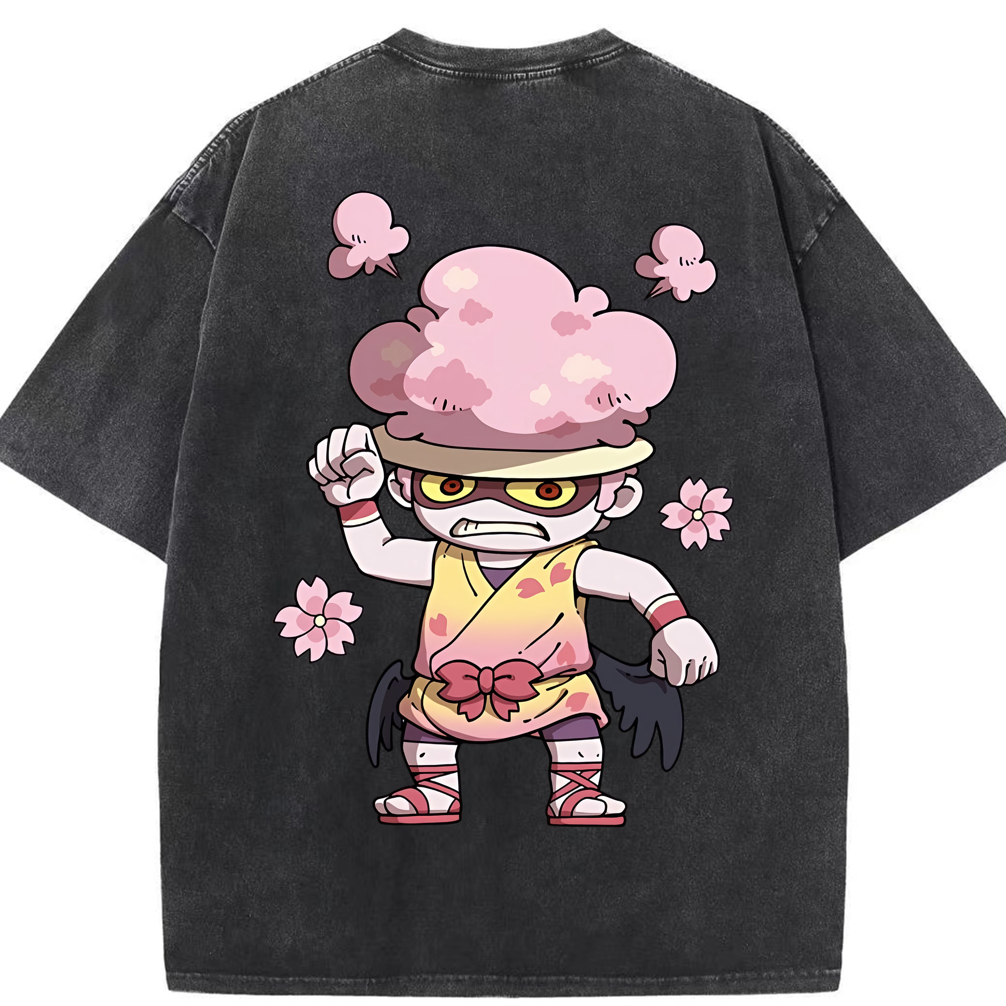 （画像用） 妖怪ウォッチ Yo-kai Watch 綿100% ヴィンテージ風 半袖Tシャツ（背面プリント）