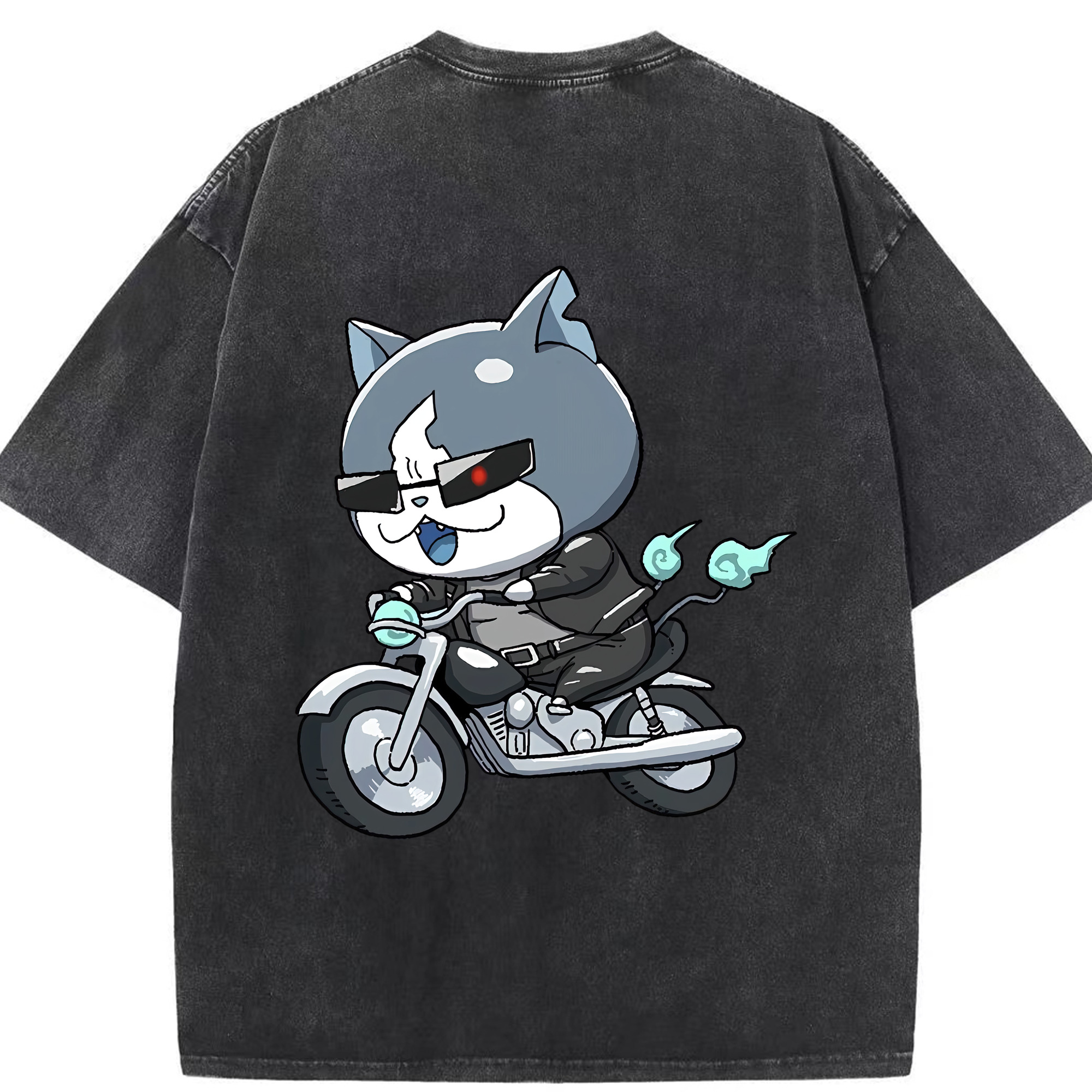 （画像用） 妖怪ウォッチ Yo-kai Watch 綿100% ヴィンテージ風 半袖Tシャツ（背面プリント）