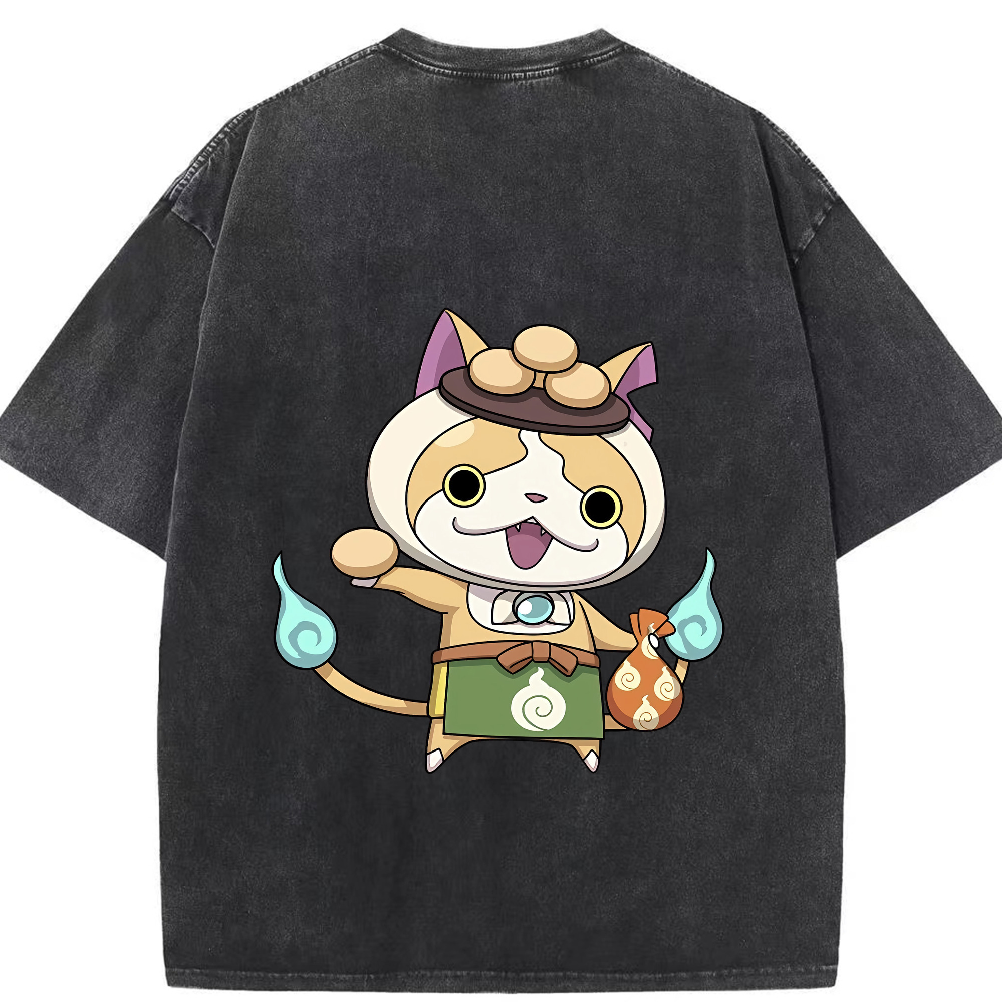 （画像用） 妖怪ウォッチ Yo-kai Watch 綿100% ヴィンテージ風 半袖Tシャツ（背面プリント）