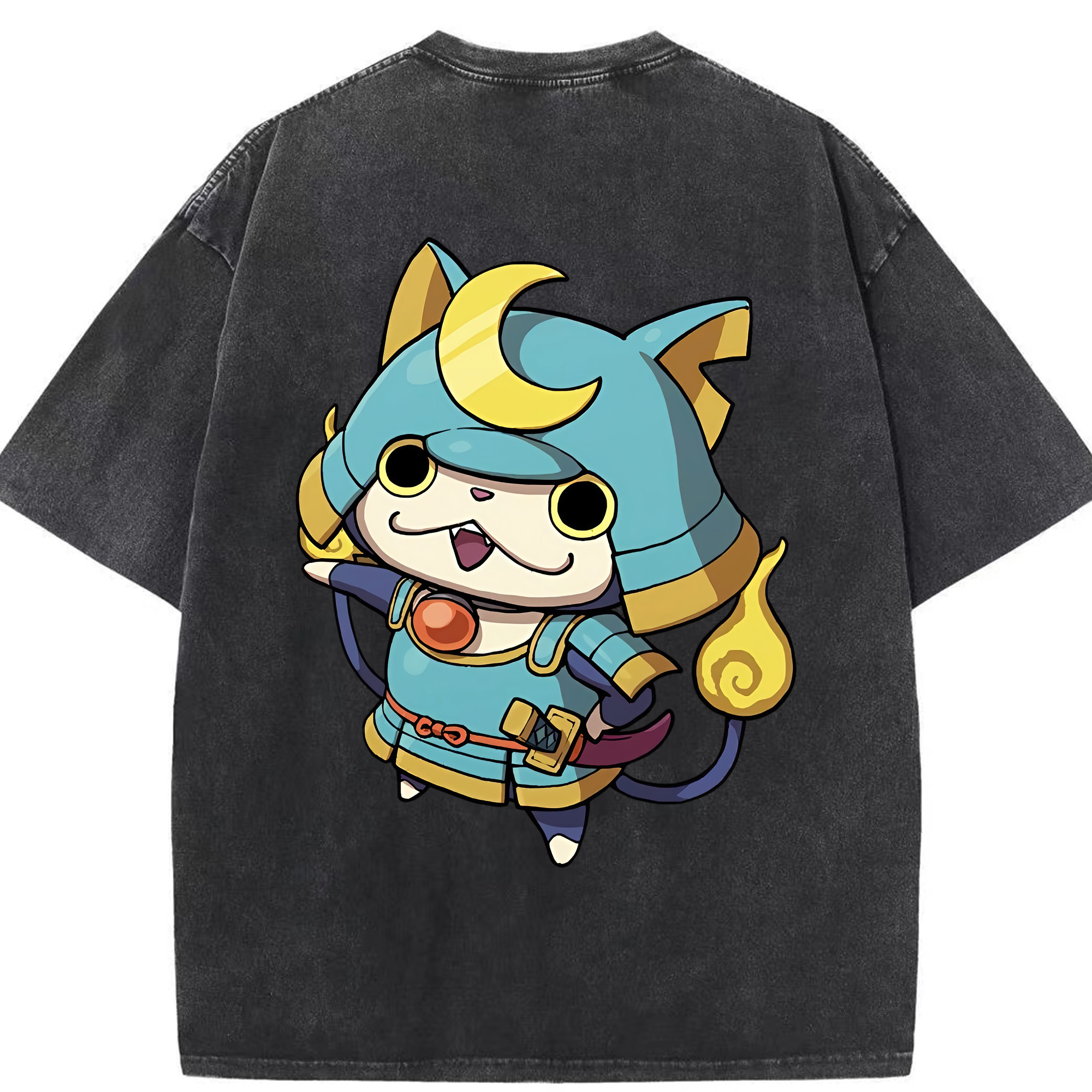 （画像用） 妖怪ウォッチ Yo-kai Watch 綿100% ヴィンテージ風 半袖Tシャツ（背面プリント）