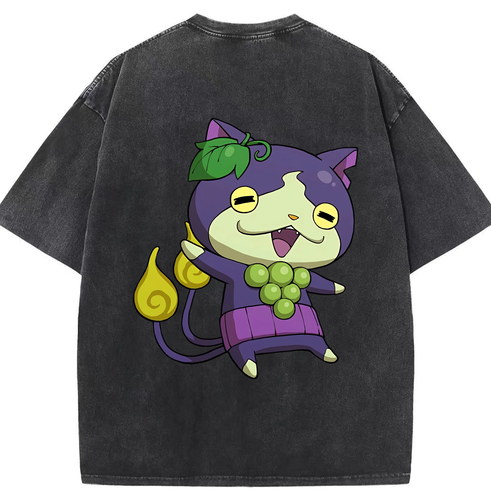 （画像用） 妖怪ウォッチ Yo-kai Watch 綿100% ヴィンテージ風 半袖Tシャツ（背面プリント）