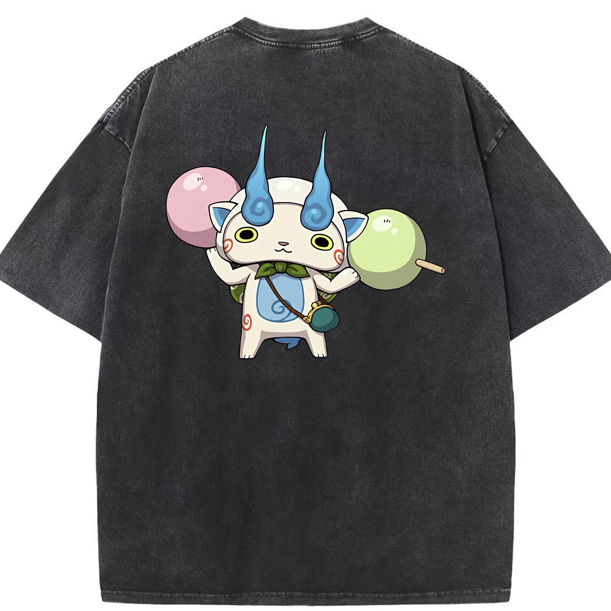 （画像用） 妖怪ウォッチ Yo-kai Watch 綿100% ヴィンテージ風 半袖Tシャツ（背面プリント）