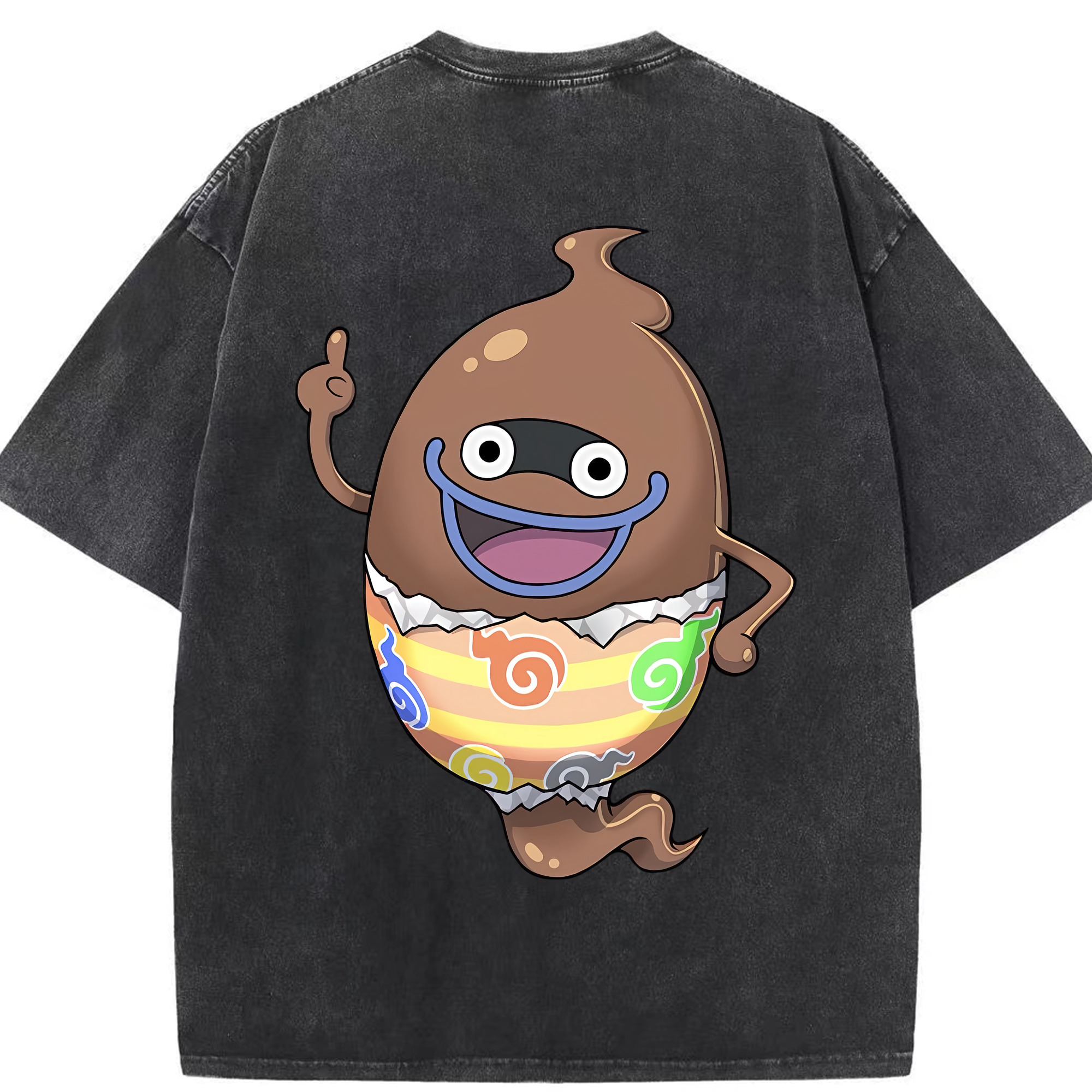 （画像用） 妖怪ウォッチ Yo-kai Watch 綿100% ヴィンテージ風 半袖Tシャツ（背面プリント）
