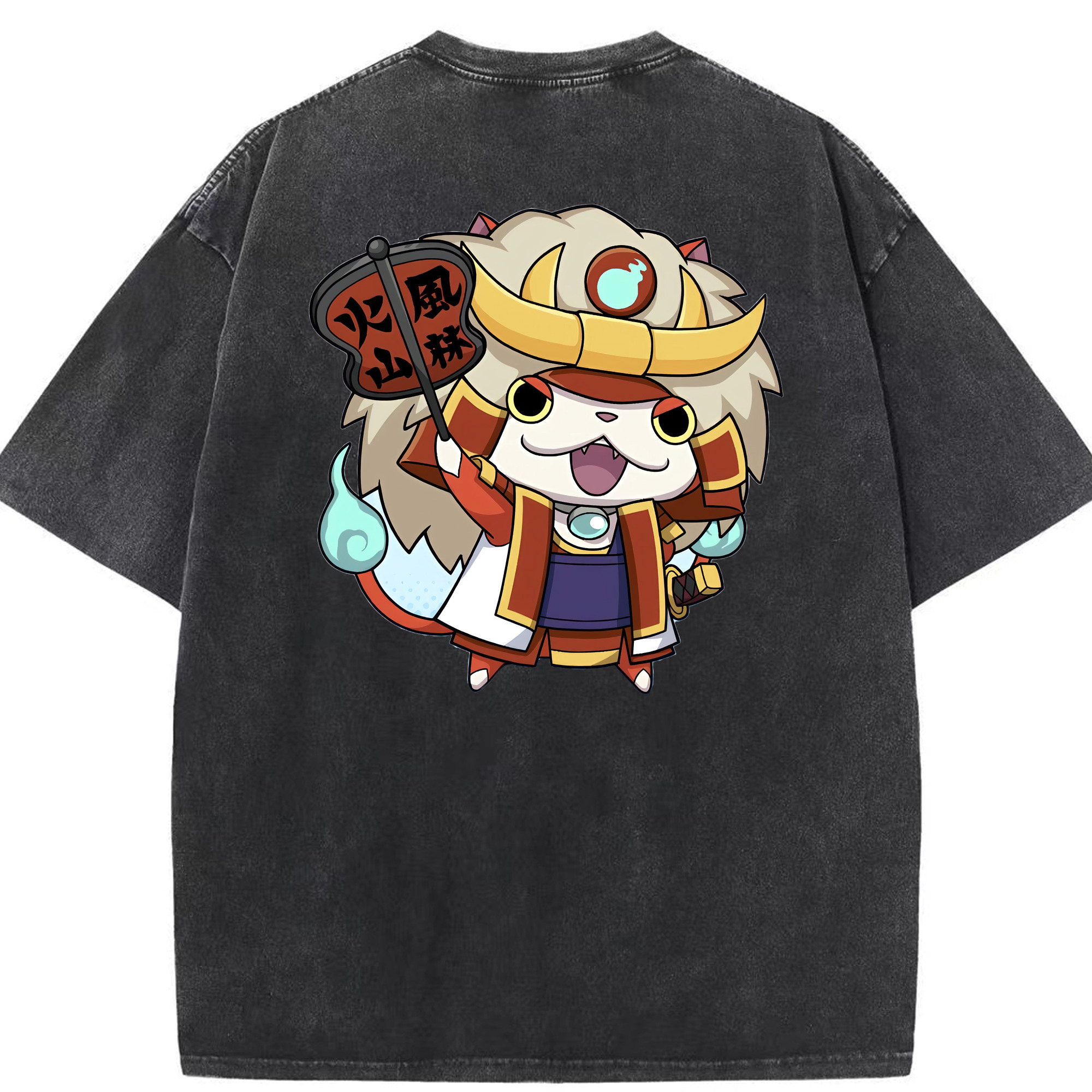 （画像用） 妖怪ウォッチ Yo-kai Watch 綿100% ヴィンテージ風 半袖Tシャツ（背面プリント）