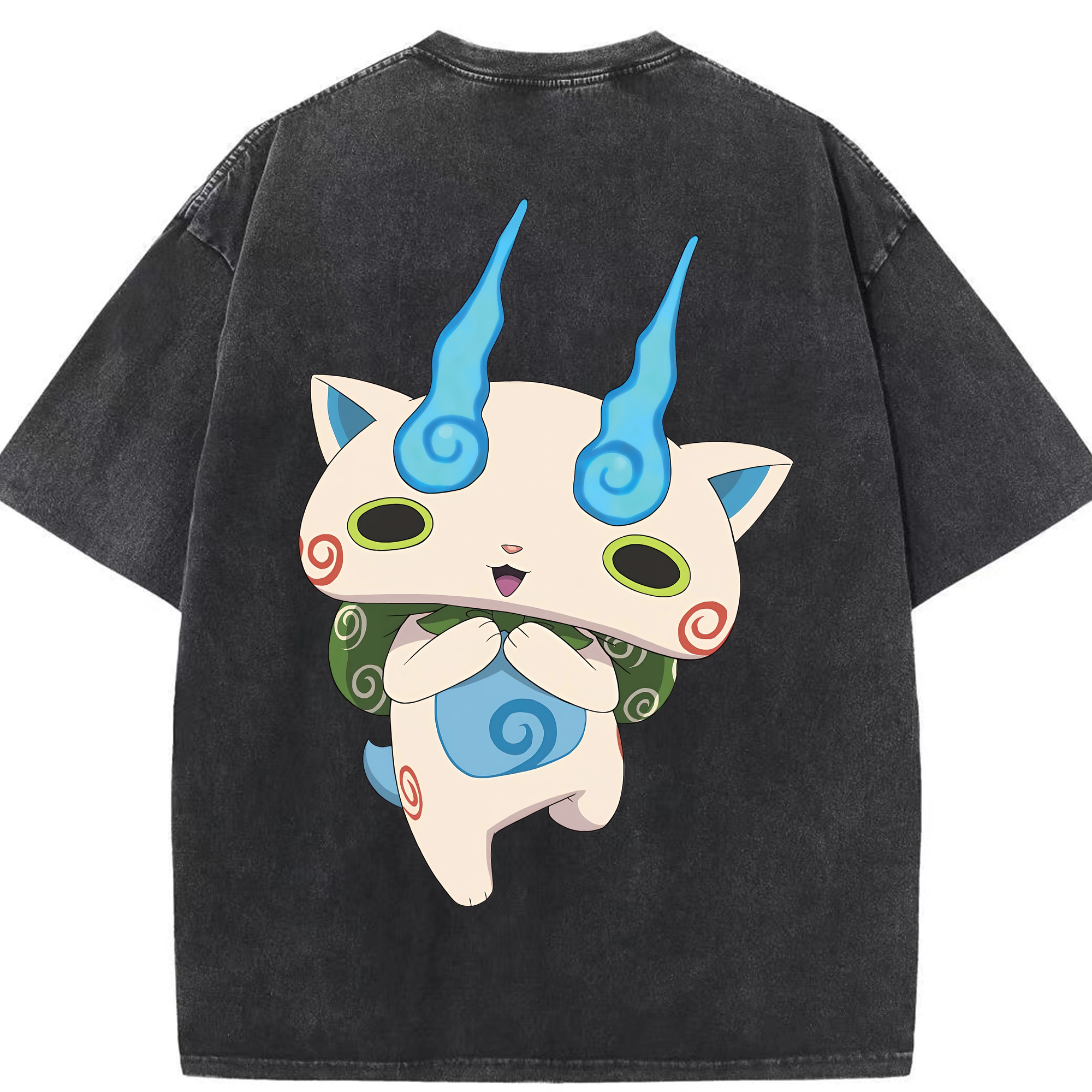（画像用） 妖怪ウォッチ Yo-kai Watch 綿100% ヴィンテージ風 半袖Tシャツ（背面プリント）