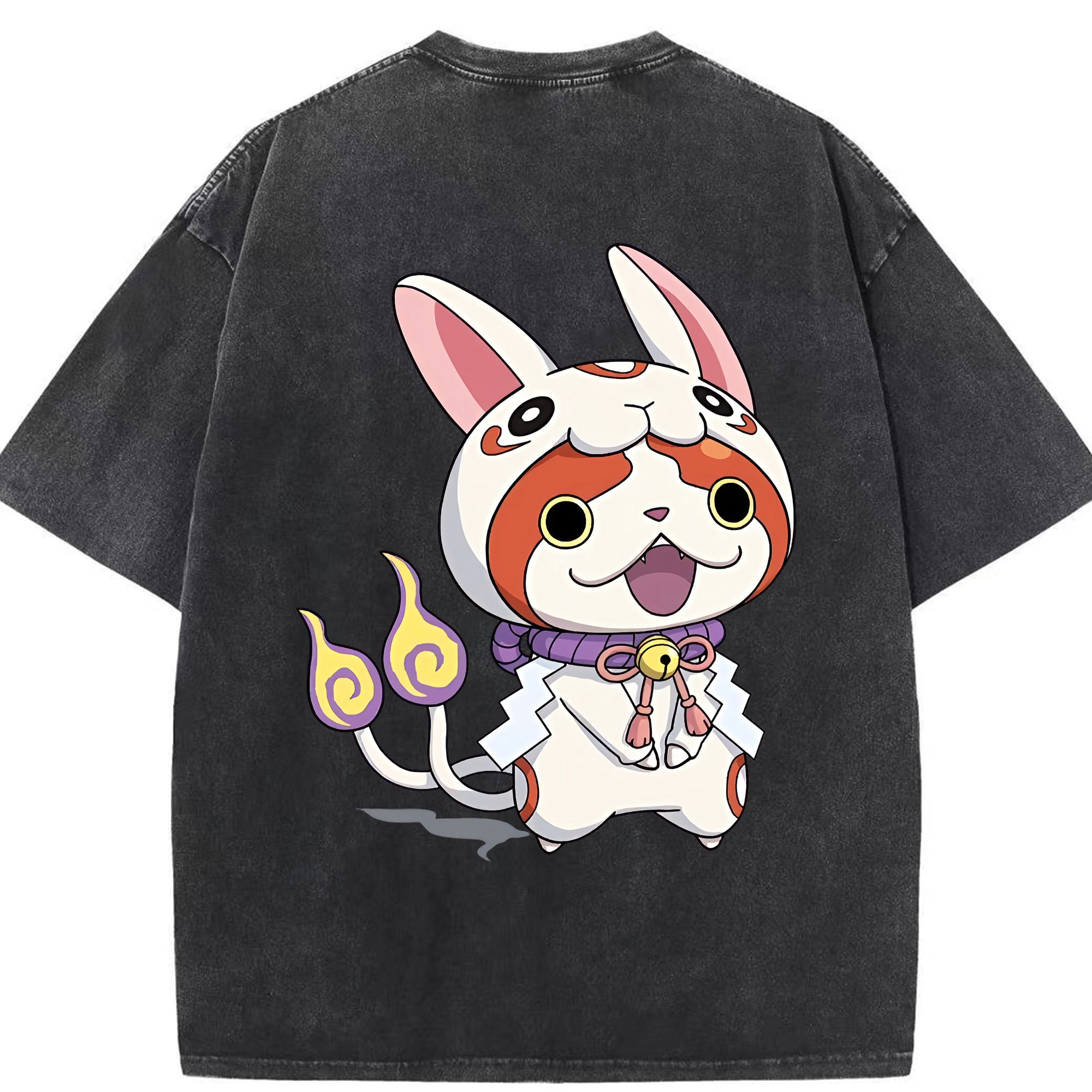 （画像用） 妖怪ウォッチ Yo-kai Watch 綿100% ヴィンテージ風 半袖Tシャツ（背面プリント）