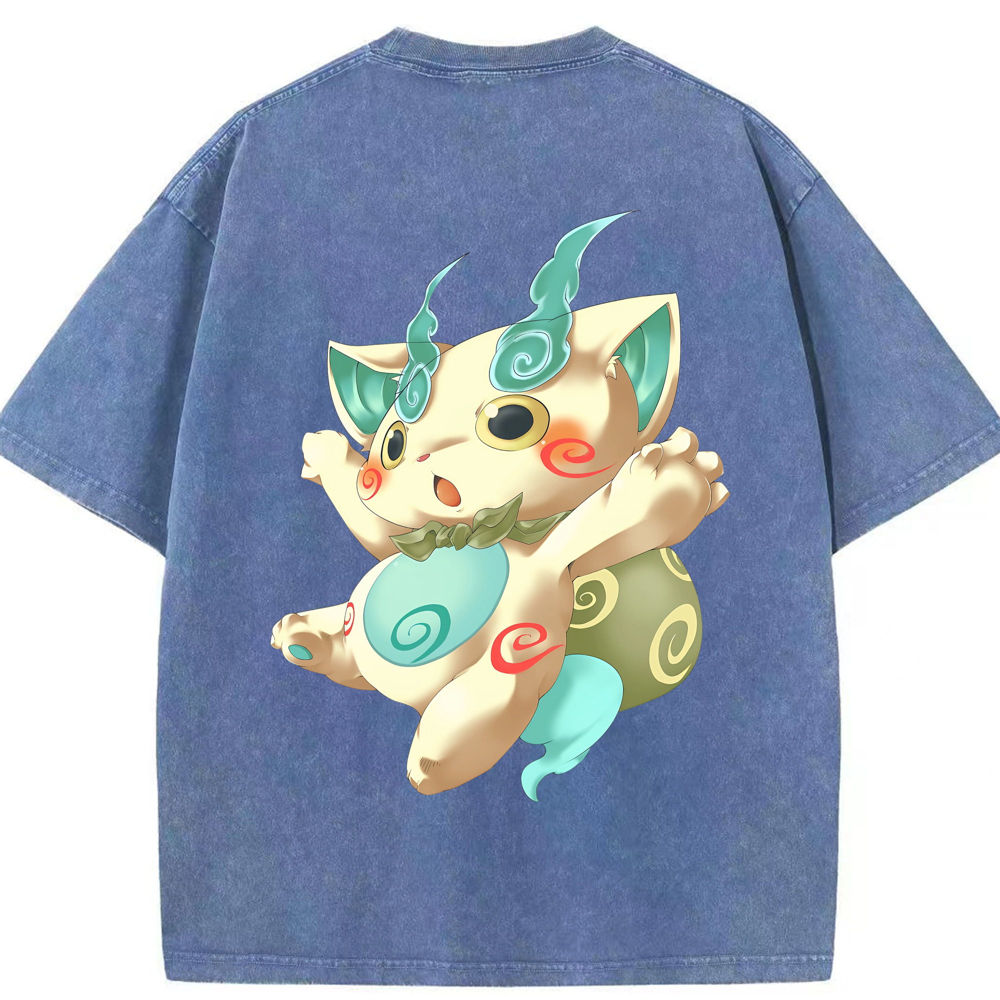 （画像用） 妖怪ウォッチ Yo-kai Watch 綿100% ヴィンテージ風 半袖Tシャツ（背面プリント）