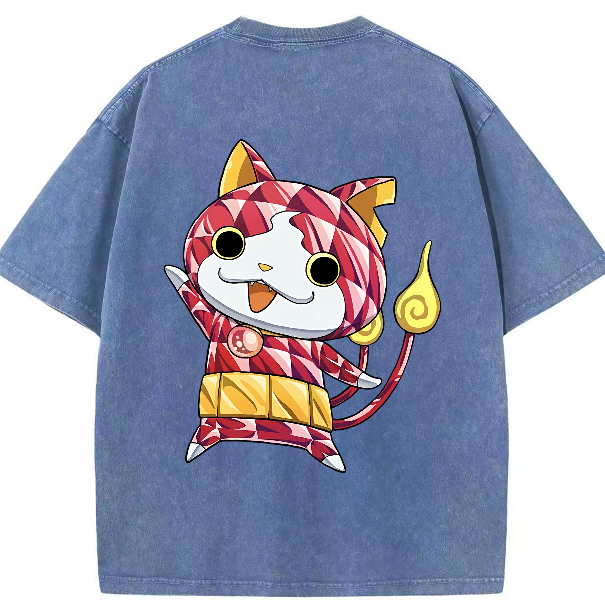 （画像用） 妖怪ウォッチ Yo-kai Watch 綿100% ヴィンテージ風 半袖Tシャツ（背面プリント）