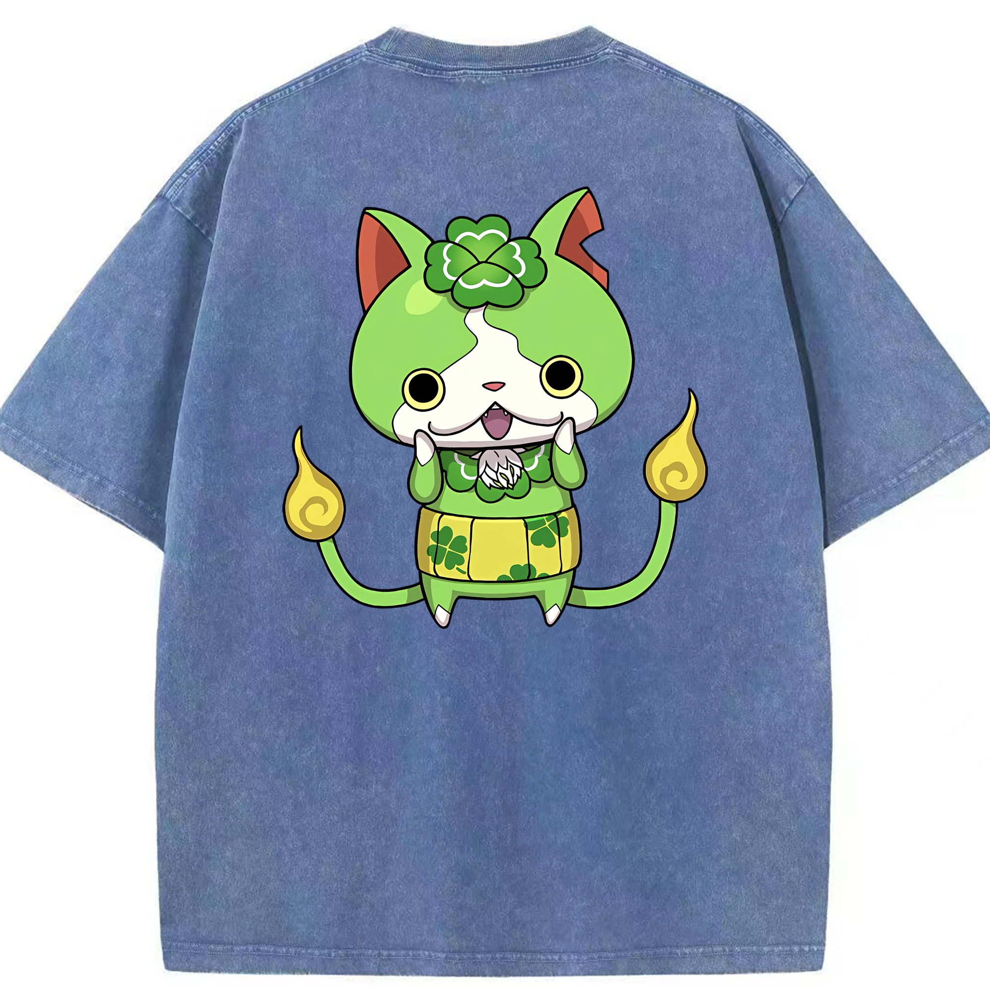 妖怪ウォッチ Yo-kai Watch 綿100% ヴィンテージ風 半袖Tシャツ（背面プリント）