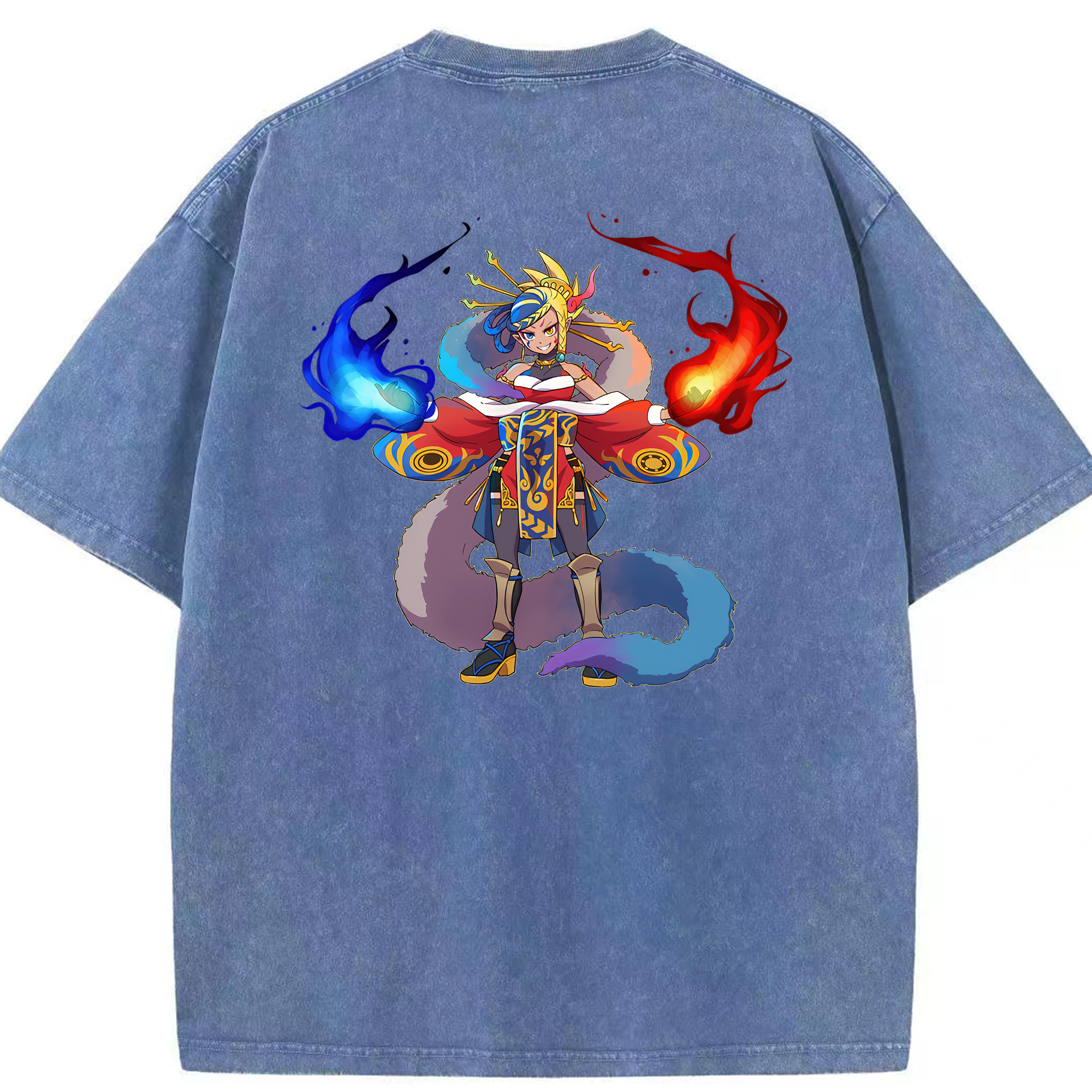 （画像用） 妖怪ウォッチ Yo-kai Watch 綿100% ヴィンテージ風 半袖Tシャツ（背面プリント）