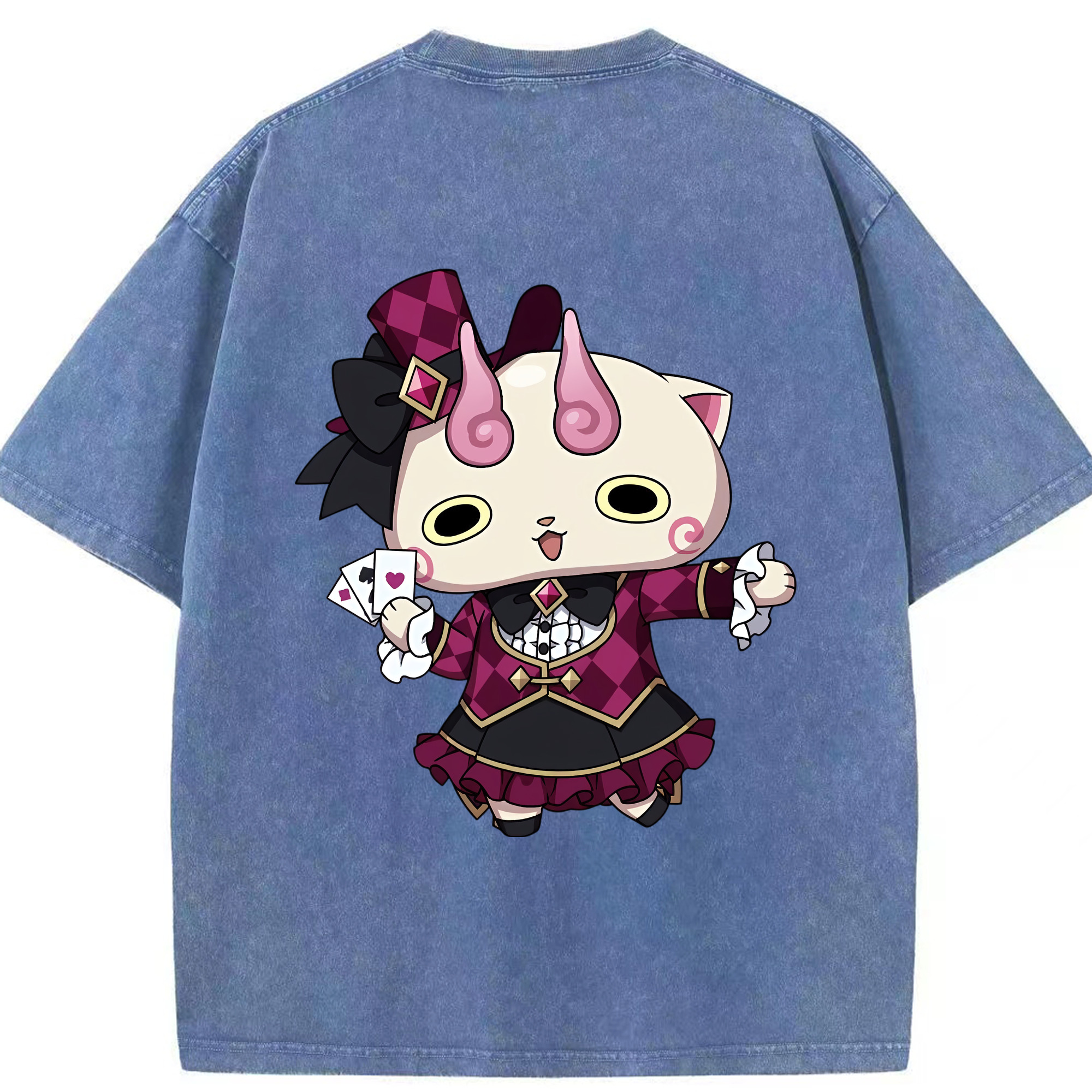 （画像用） 妖怪ウォッチ Yo-kai Watch 綿100% ヴィンテージ風 半袖Tシャツ（背面プリント）