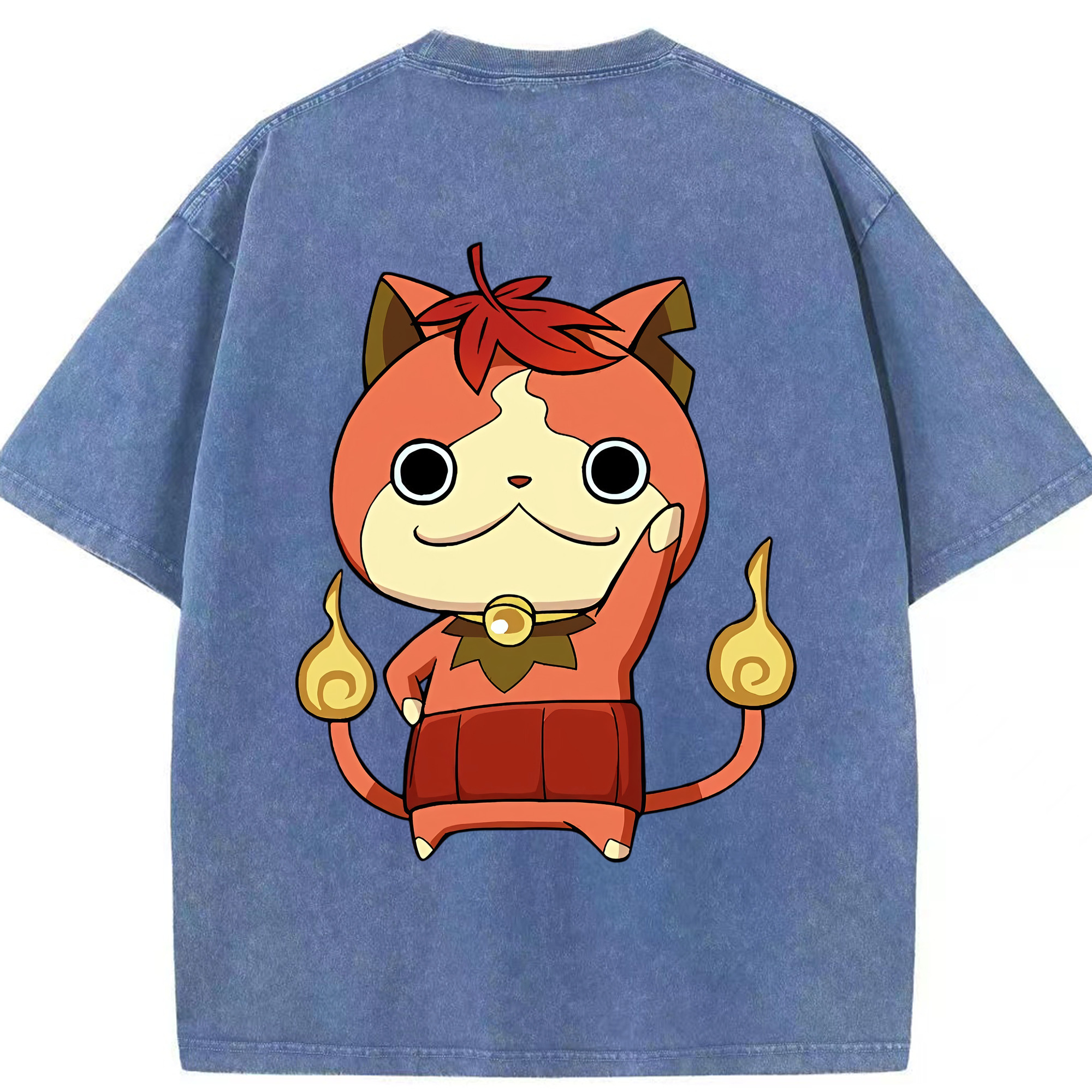 （画像用） 妖怪ウォッチ Yo-kai Watch 綿100% ヴィンテージ風 半袖Tシャツ（背面プリント）