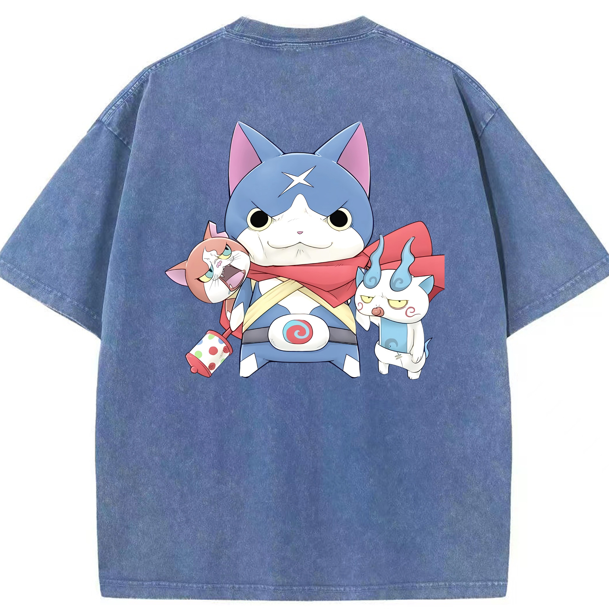 （画像用） 妖怪ウォッチ Yo-kai Watch 綿100% ヴィンテージ風 半袖Tシャツ（背面プリント）