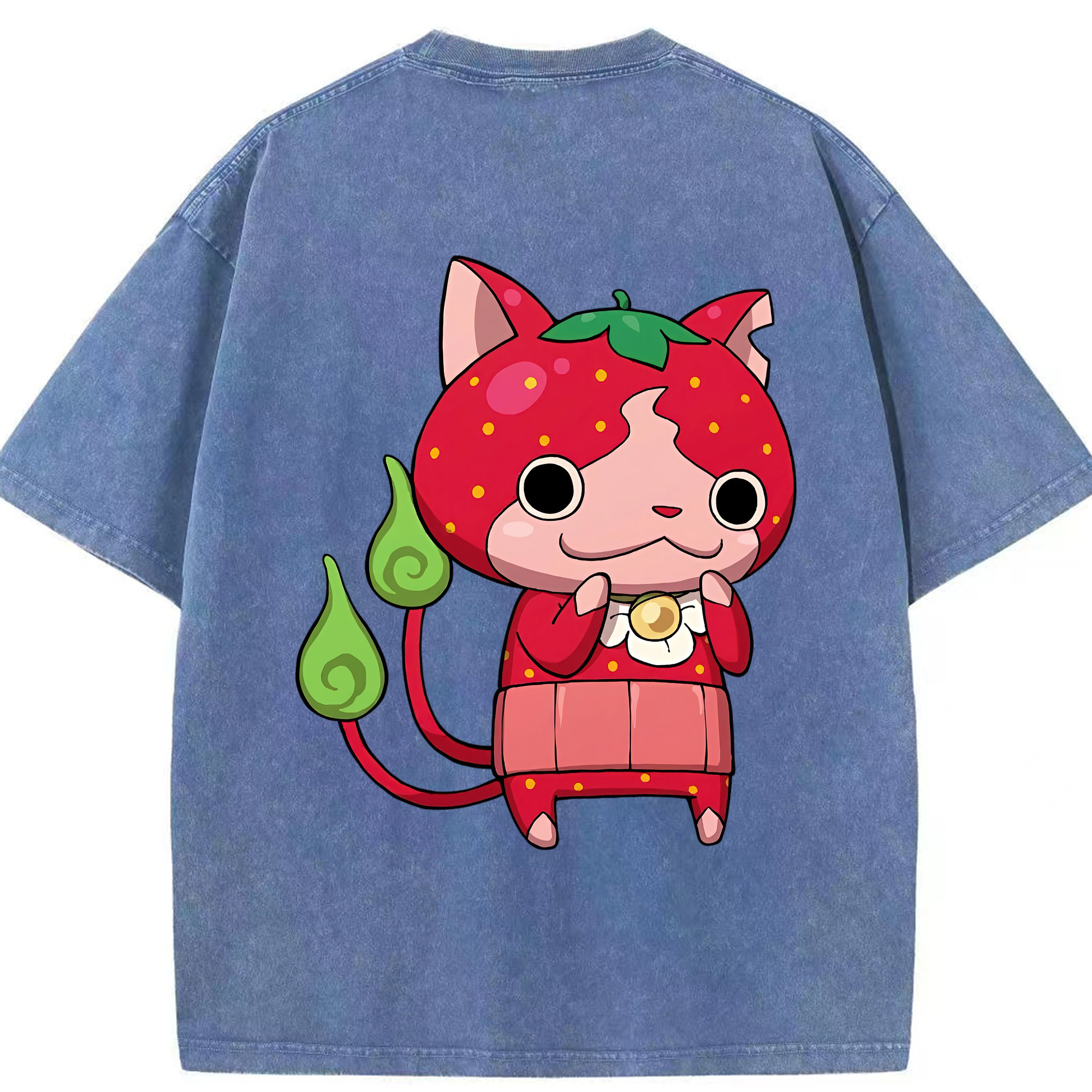 （画像用） 妖怪ウォッチ Yo-kai Watch 綿100% ヴィンテージ風 半袖Tシャツ（背面プリント）
