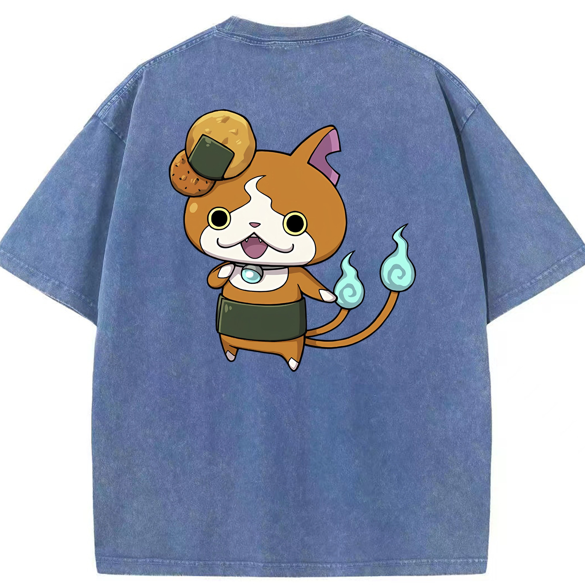 （画像用） 妖怪ウォッチ Yo-kai Watch 綿100% ヴィンテージ風 半袖Tシャツ（背面プリント）
