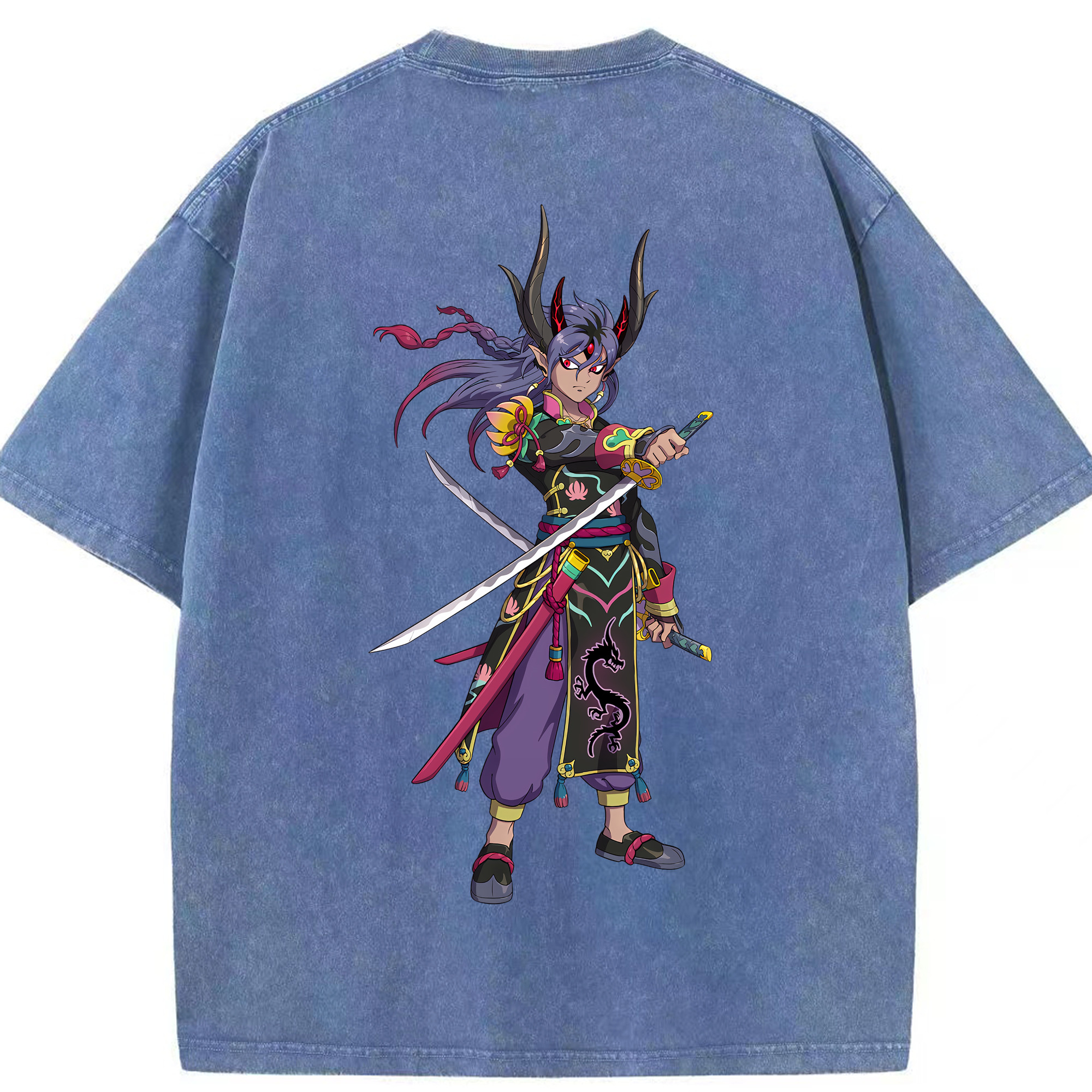 （画像用） 妖怪ウォッチ Yo-kai Watch 綿100% ヴィンテージ風 半袖Tシャツ（背面プリント）