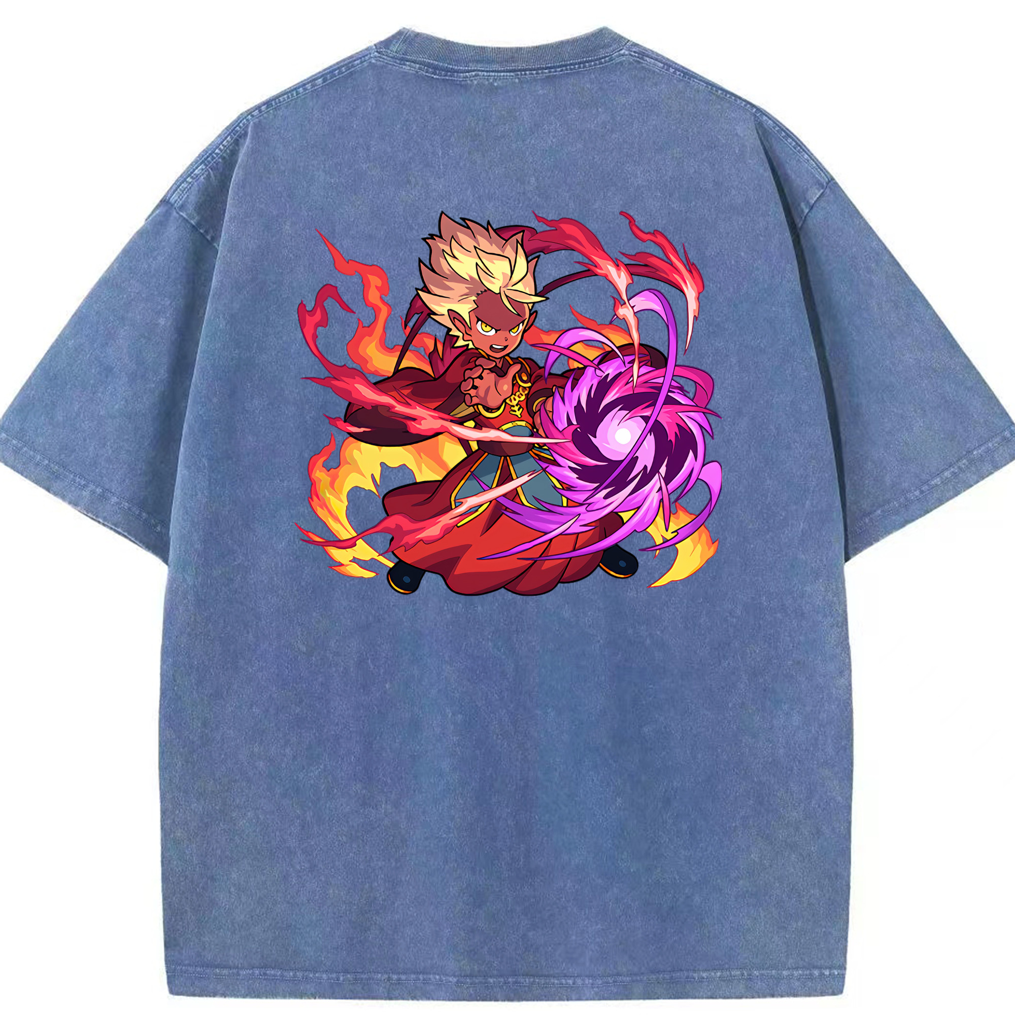 （画像用） 妖怪ウォッチ Yo-kai Watch 綿100% ヴィンテージ風 半袖Tシャツ（背面プリント）