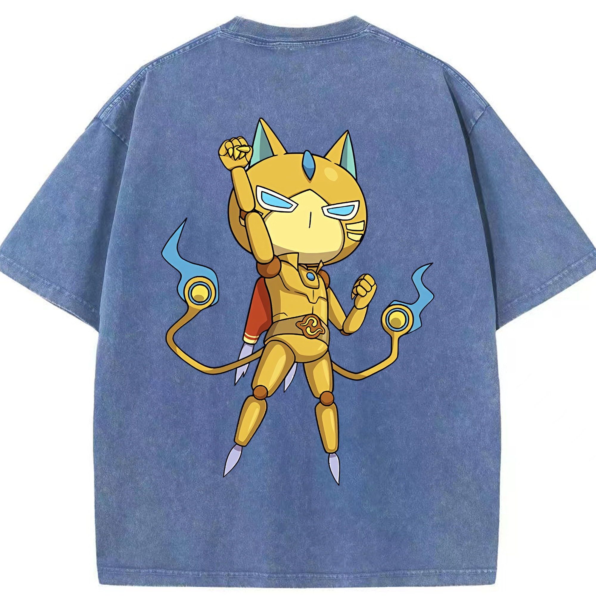（画像用） 妖怪ウォッチ Yo-kai Watch 綿100% ヴィンテージ風 半袖Tシャツ（背面プリント）