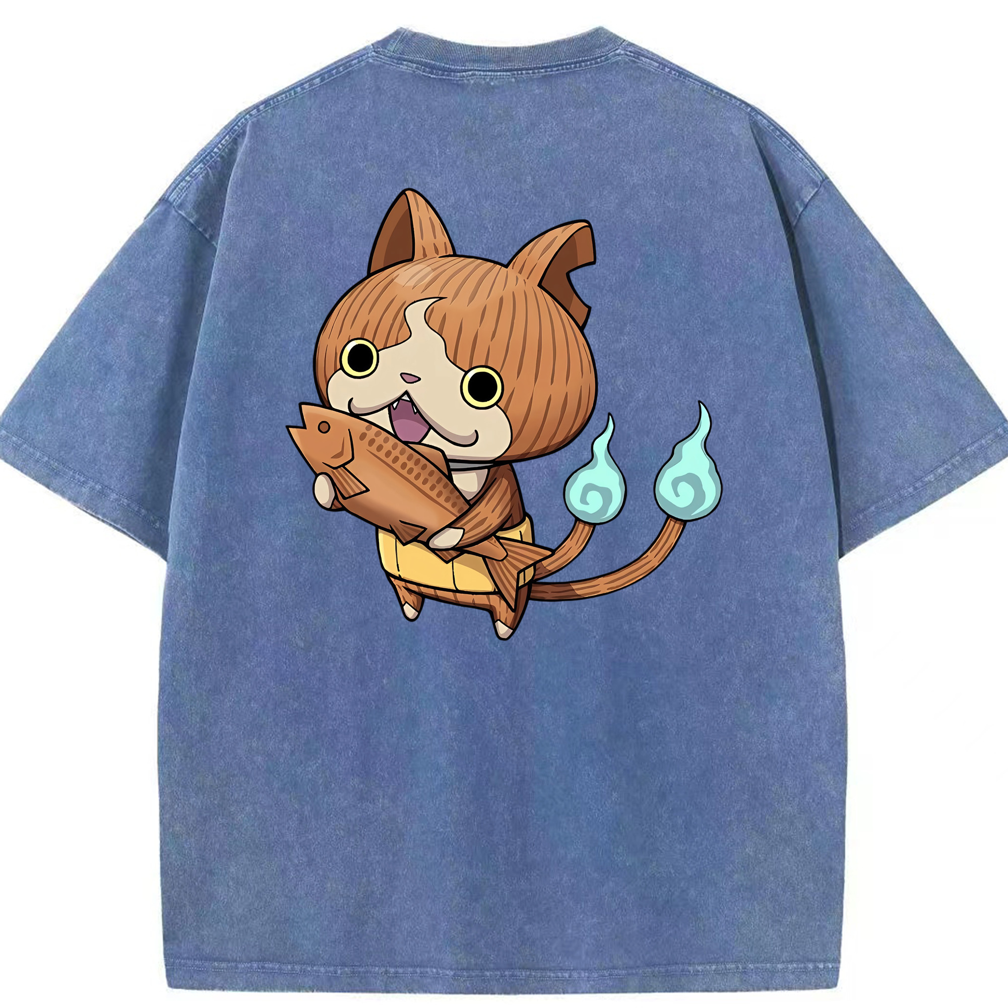 （画像用） 妖怪ウォッチ Yo-kai Watch 綿100% ヴィンテージ風 半袖Tシャツ（背面プリント）