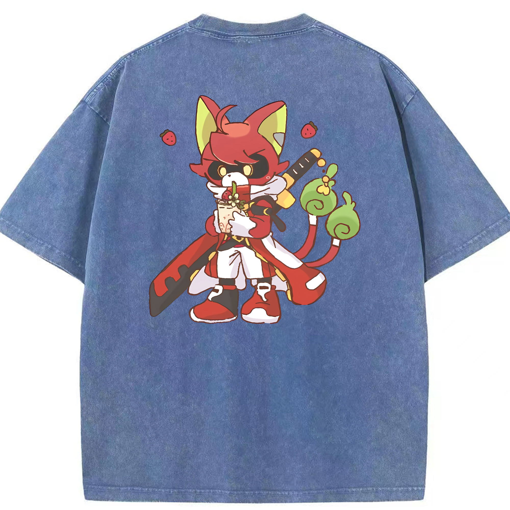 （画像用） 妖怪ウォッチ Yo-kai Watch 綿100% ヴィンテージ風 半袖Tシャツ（背面プリント）
