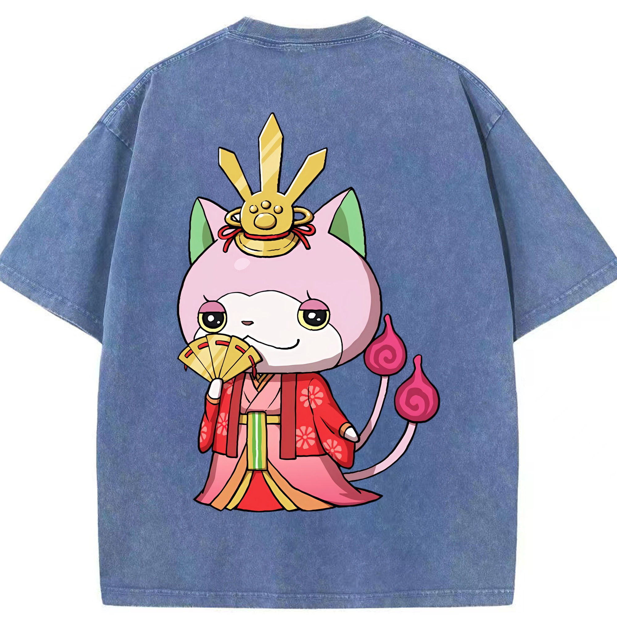 （画像用） 妖怪ウォッチ Yo-kai Watch 綿100% ヴィンテージ風 半袖Tシャツ（背面プリント）